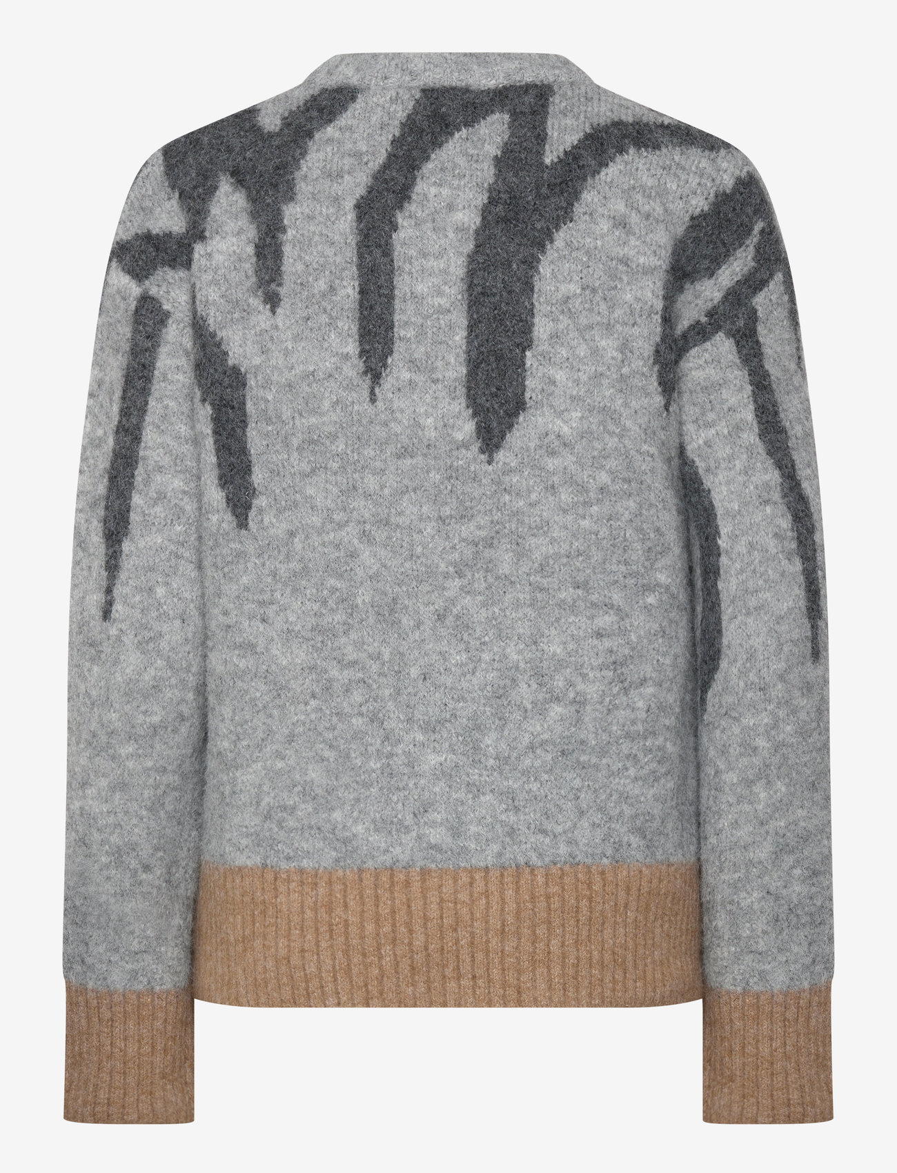 Object - OBJRABU KNIT L/S RE PULLOVER 134 - höstkläder - light grey melange - 1