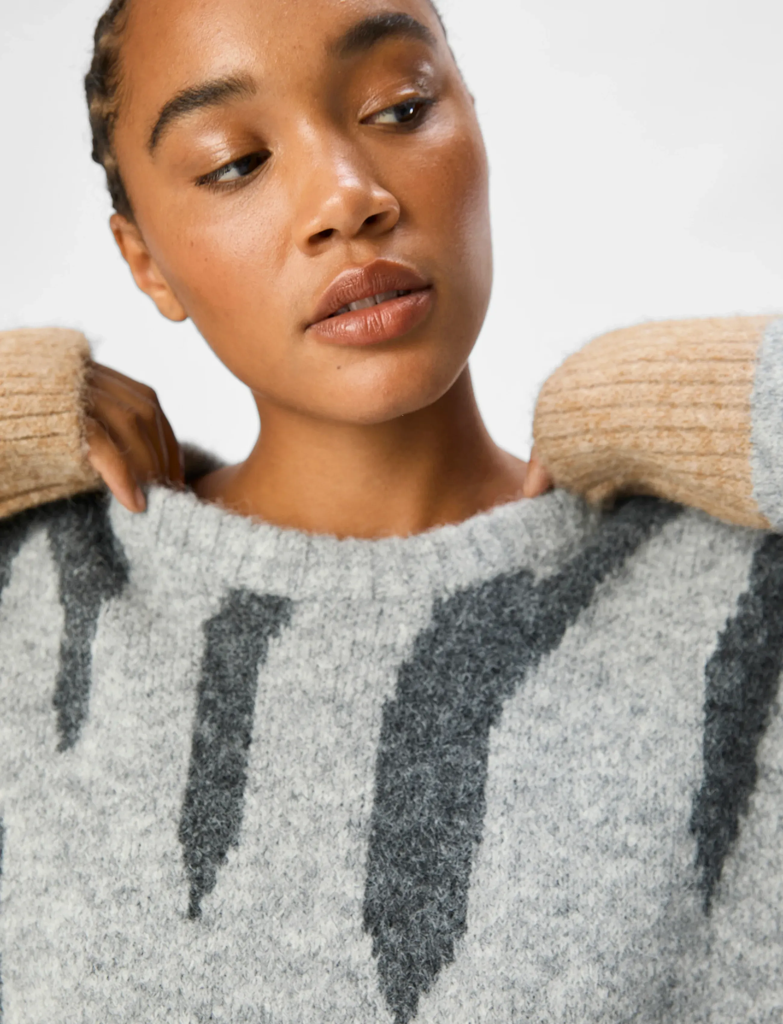Object - OBJRABU KNIT L/S RE PULLOVER 134 - pullover - light grey melange - 5