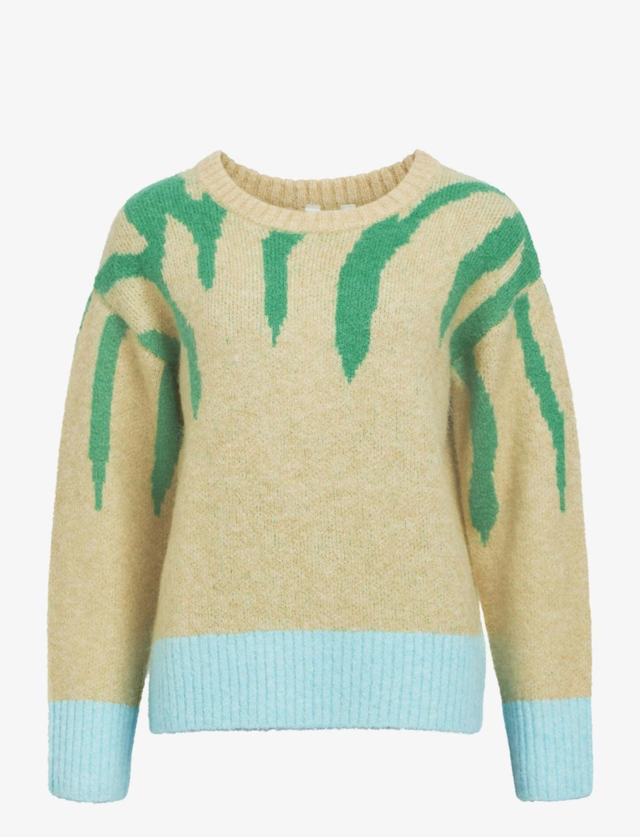 Object OBJRABU KNIT L/S RE PULLOVER 134 - Pullover - WHITE SAND / cream