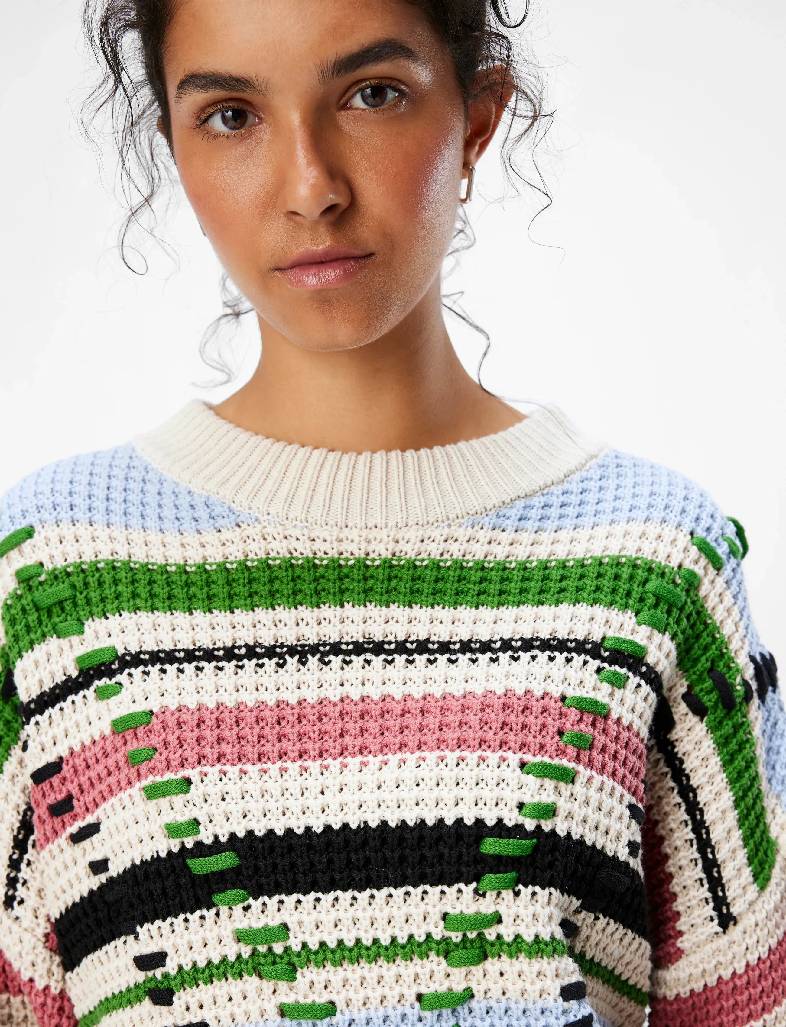 Object - OBJTUJA KNIT L/S OZ PULLOVER 134 - pullover - white sand - 4