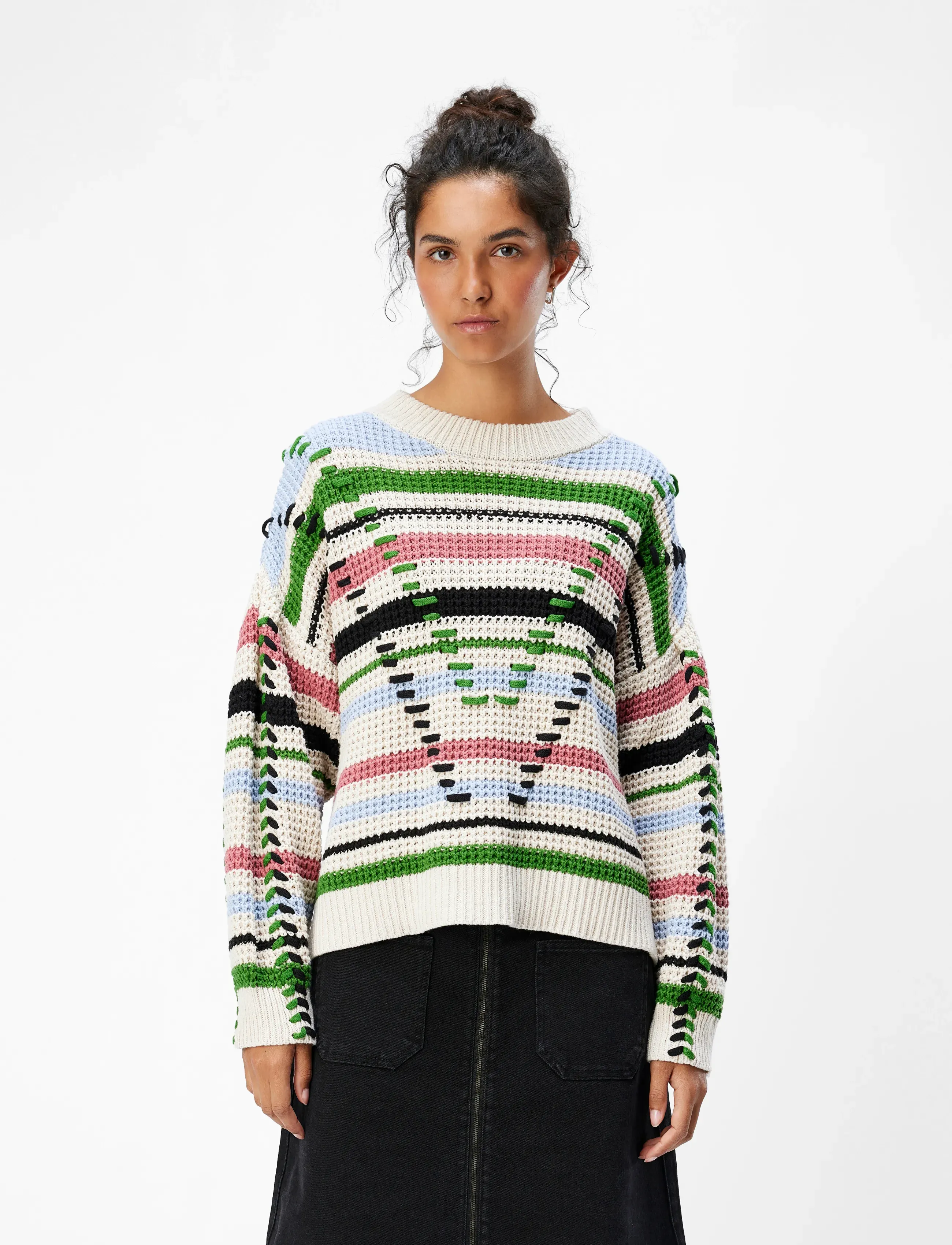 Object - OBJTUJA KNIT L/S OZ PULLOVER 134 - pullover - white sand - 5
