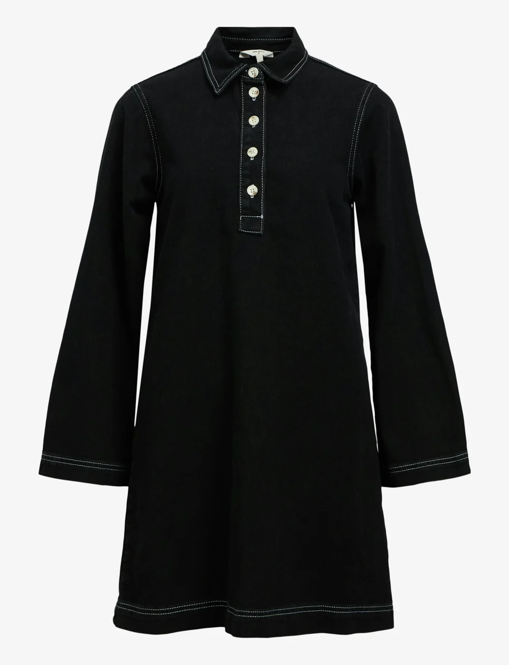 Object - OBJHARLOW L/S SHIRT DRESS E DIV - särkkleidid - black denim - 0