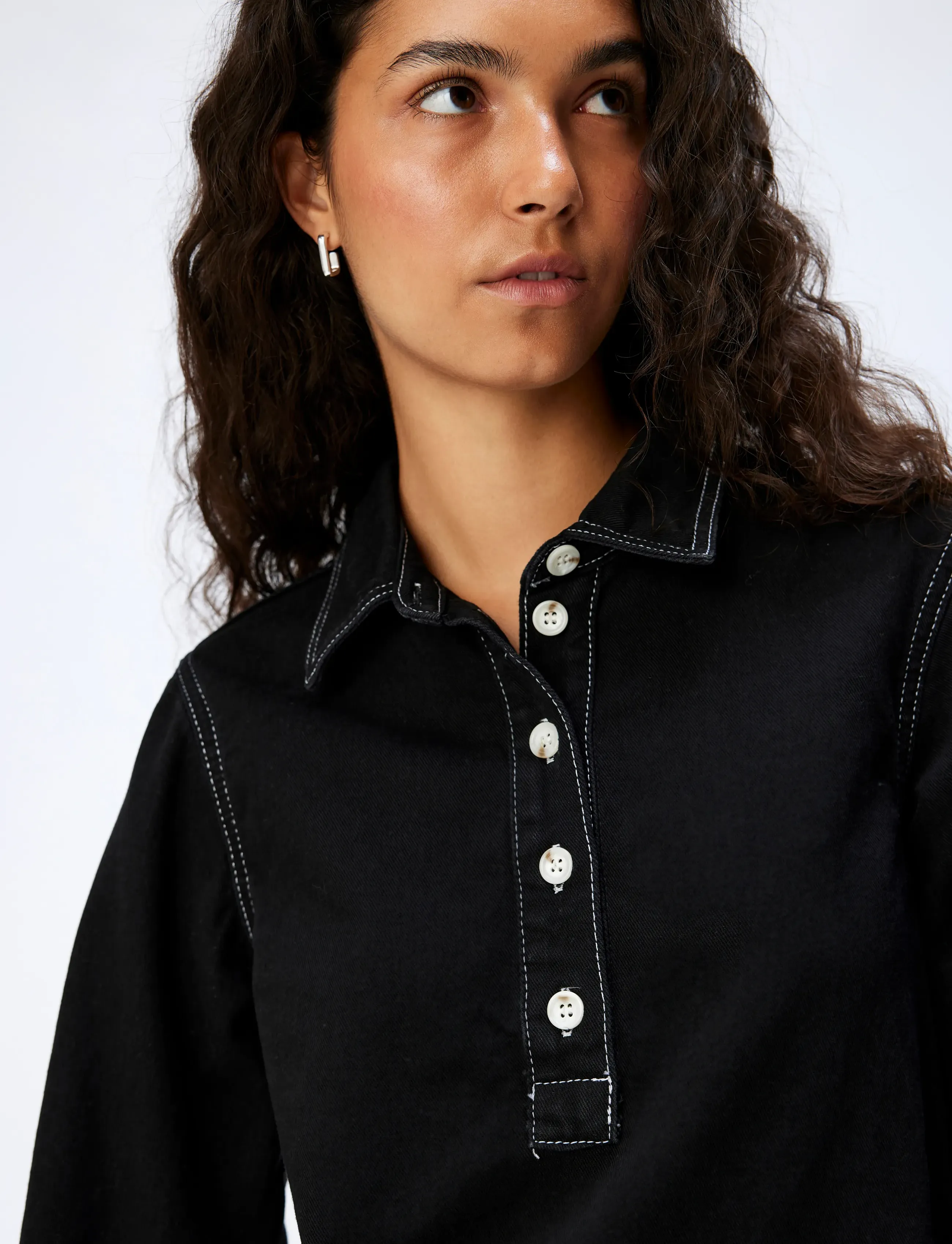 Object - OBJHARLOW L/S SHIRT DRESS E DIV - cowboykjoler - black denim - 3