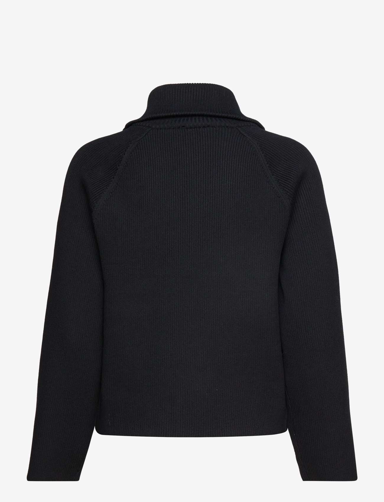 Object - OBJELLY RE L/S ZIP KNIT PULLOVER DIV - black - 1