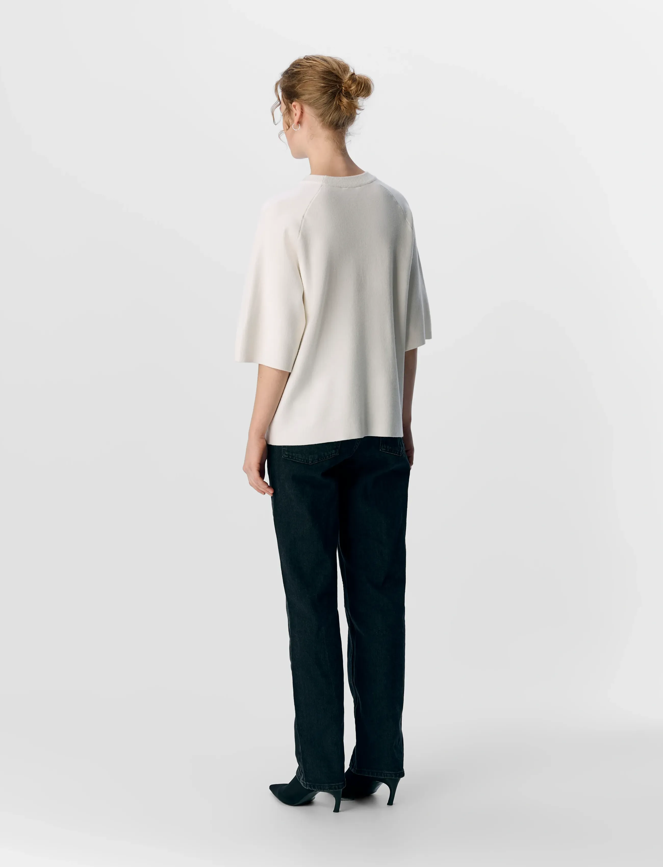 Object - OBJREYNARD 2/4 KNIT PULLOVER NOOS - džemperi - cloud dancer - 2
