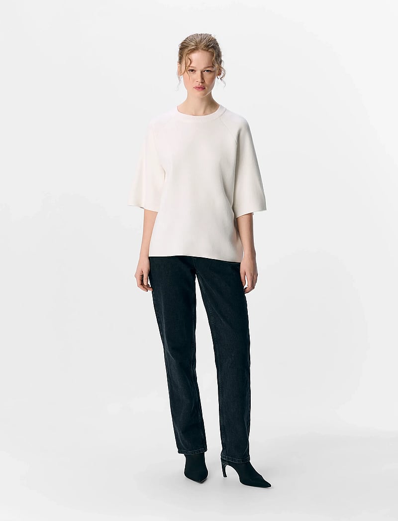 Object - OBJREYNARD 2/4 KNIT PULLOVER NOOS - striktrøjer - cloud dancer - 3