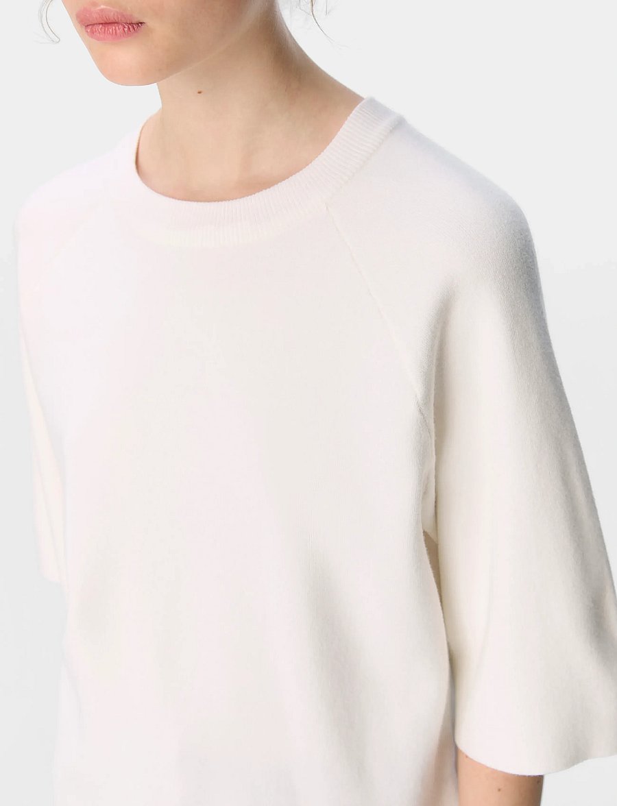 Object - OBJREYNARD 2/4 KNIT PULLOVER NOOS - džemperi - cloud dancer - 4