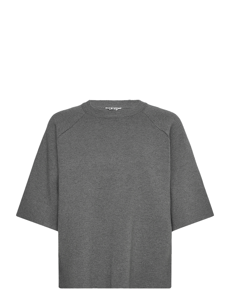 Object - OBJREYNARD 2/4 KNIT PULLOVER NOOS - striktrøjer - medium grey melange - 0