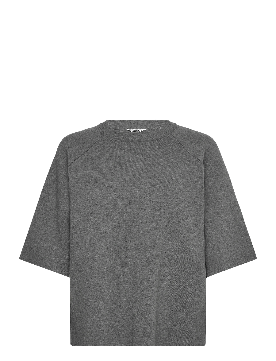 Object - OBJREYNARD 2/4 KNIT PULLOVER NOOS - pullover - medium grey melange - 0