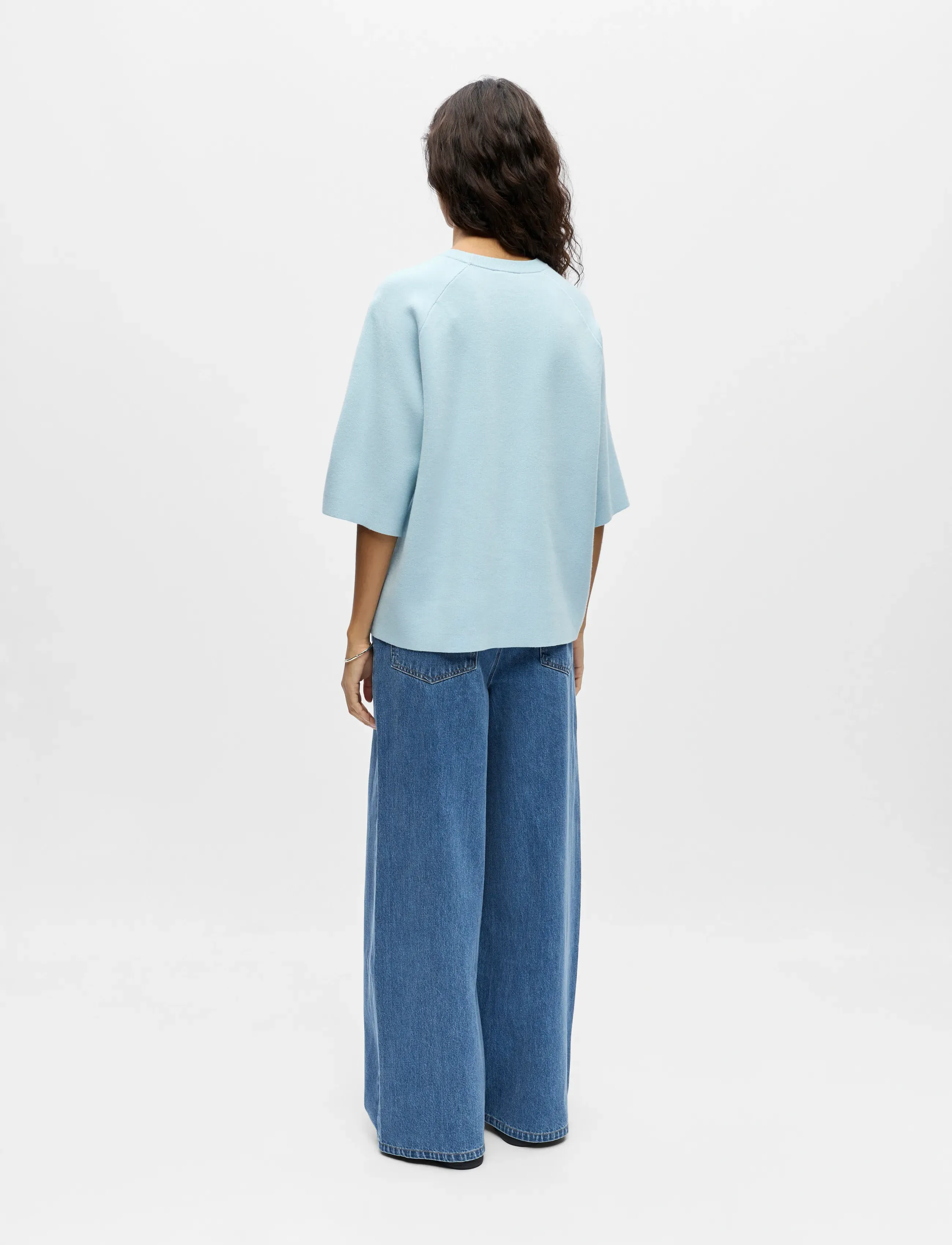 Object - OBJREYNARD 2/4 KNIT PULLOVER NOOS - pullover - winter sky - 2