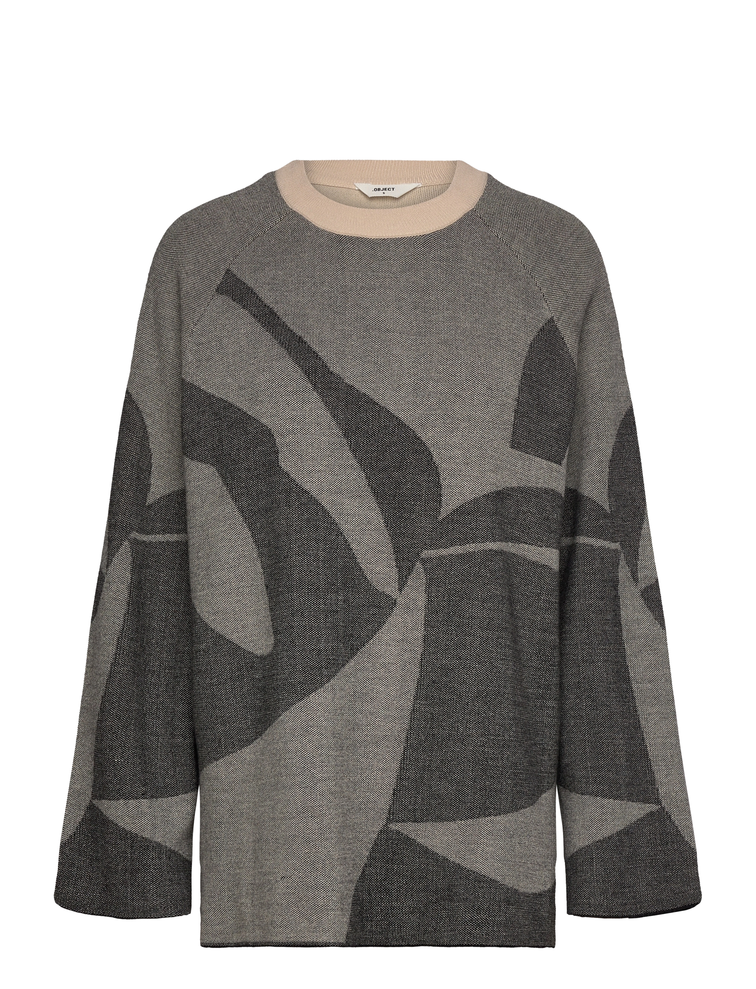 Object OBJSIF LO L/S KNIT PULLOVER DIV - Pullover - MEDIUM GREY MELANGE / grey