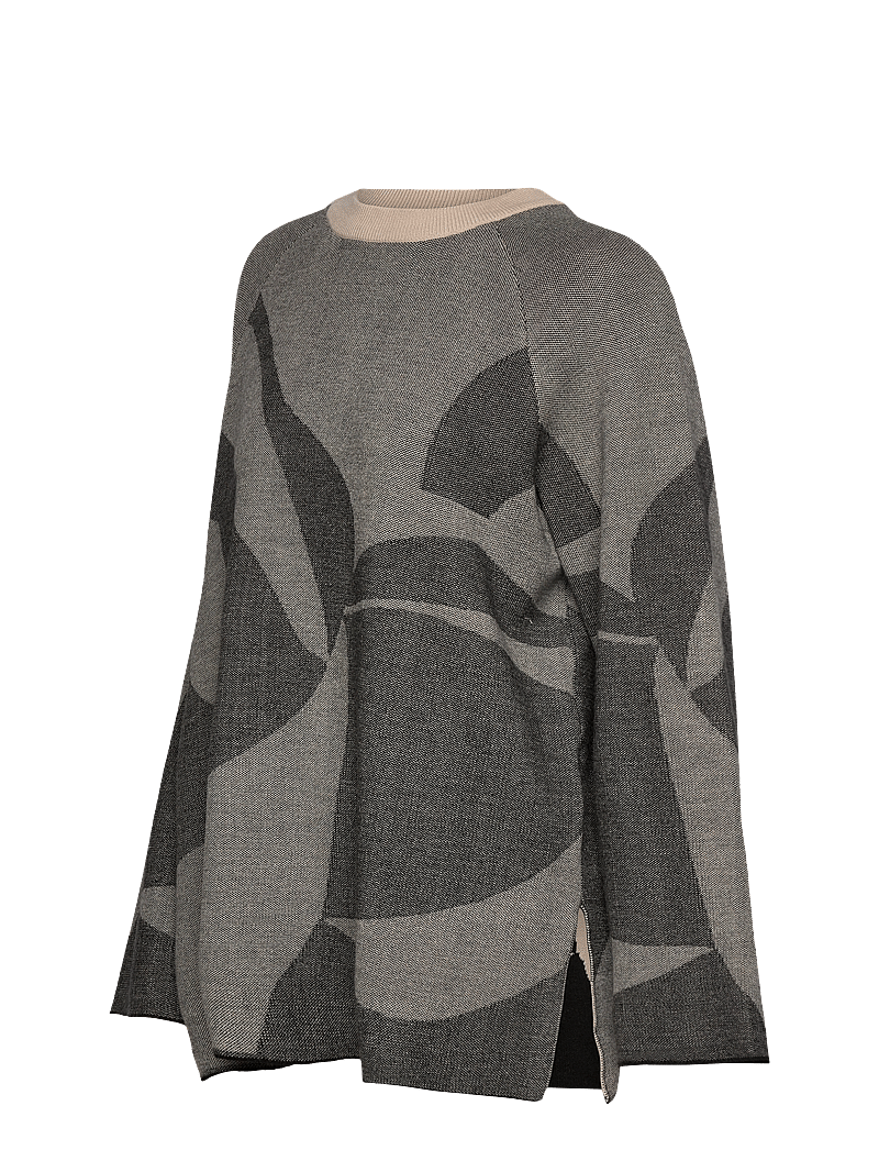 Object - OBJSIF LO L/S KNIT PULLOVER DIV - gebreide truien - medium grey melange - 3