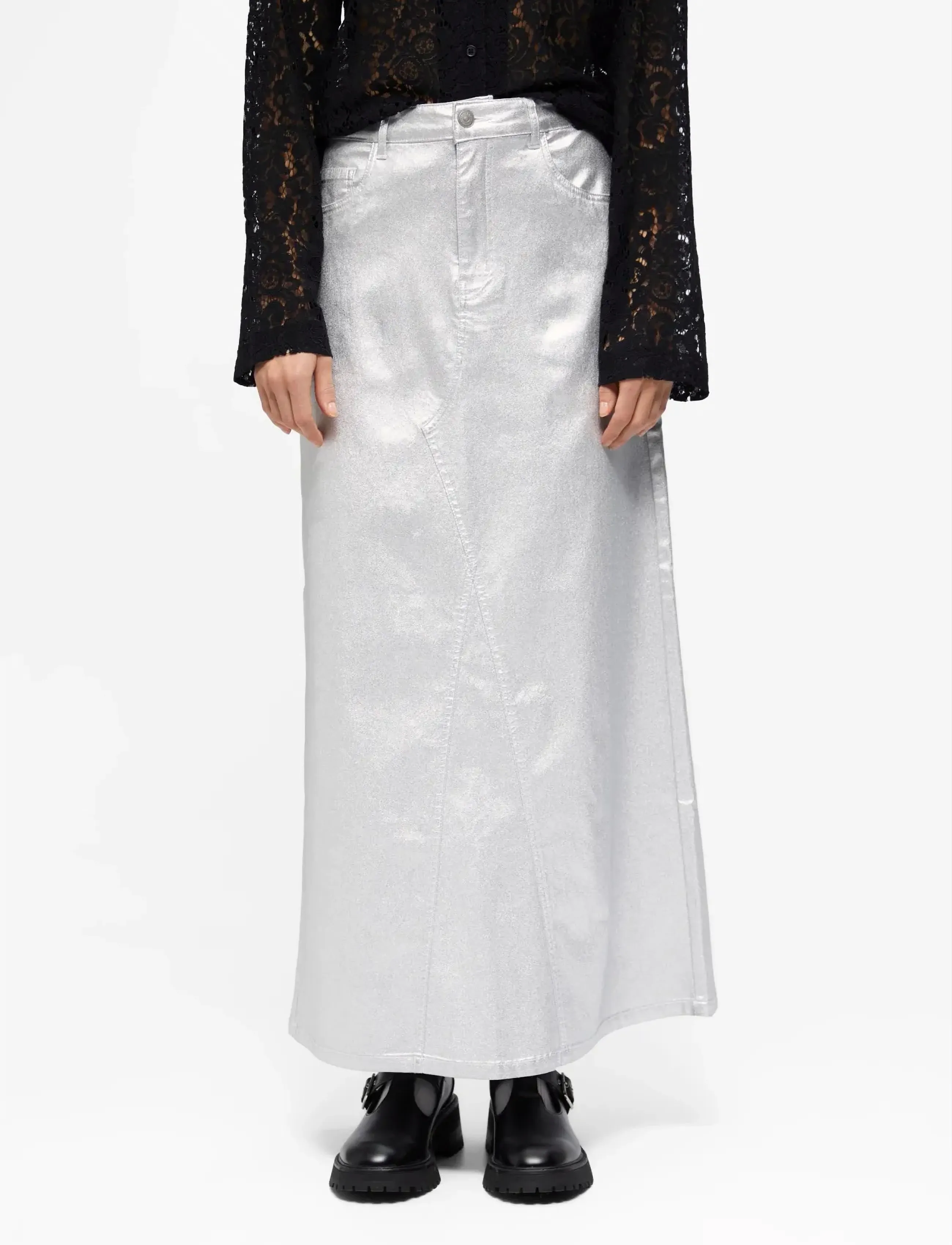 Object OBJSUNNY HARLOW LONG SKIRT E DIV - Seelikud - SILVER COLOUR / silver