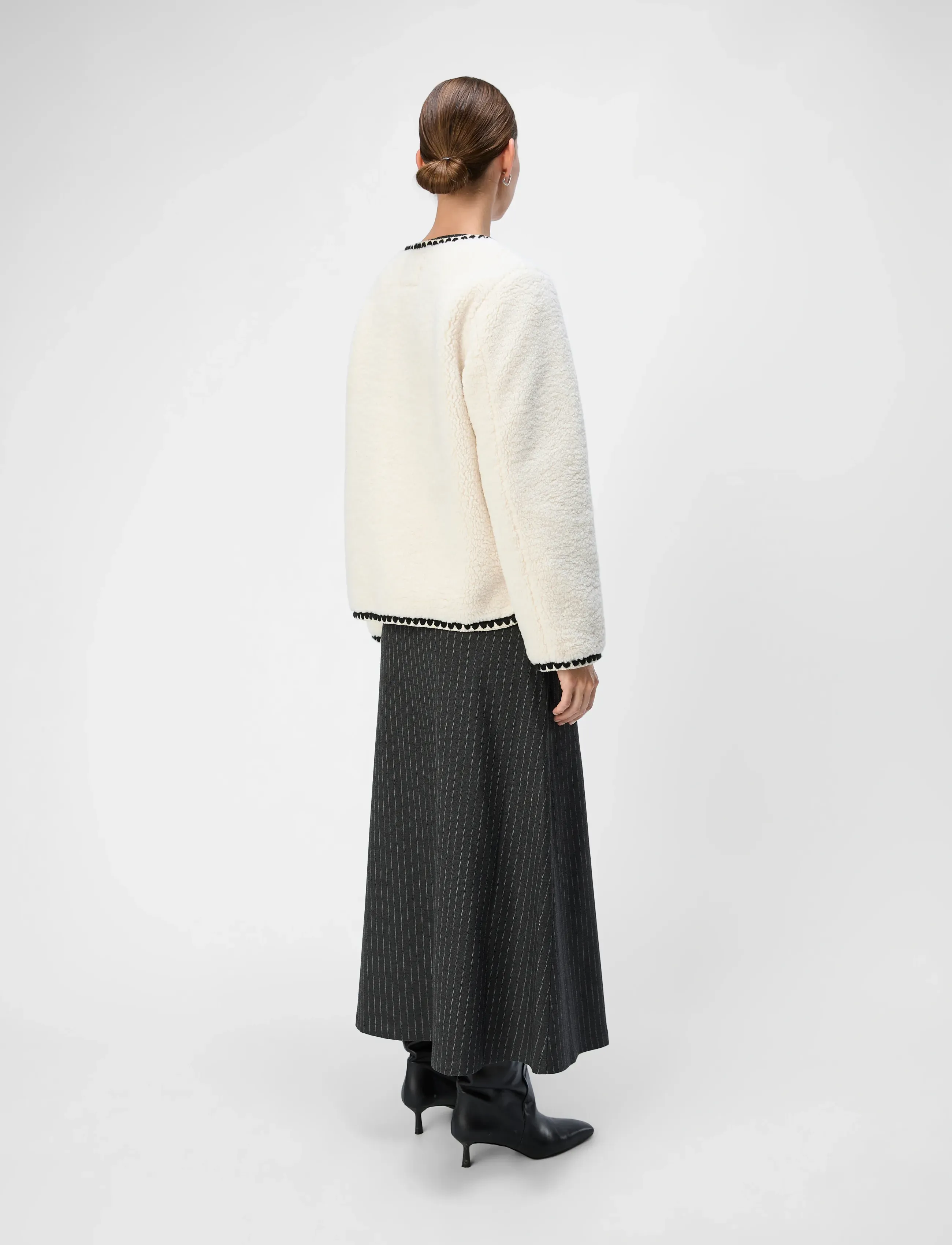 Object - OBJPAULINE JACKET 134 - overtøj - white sand - 3