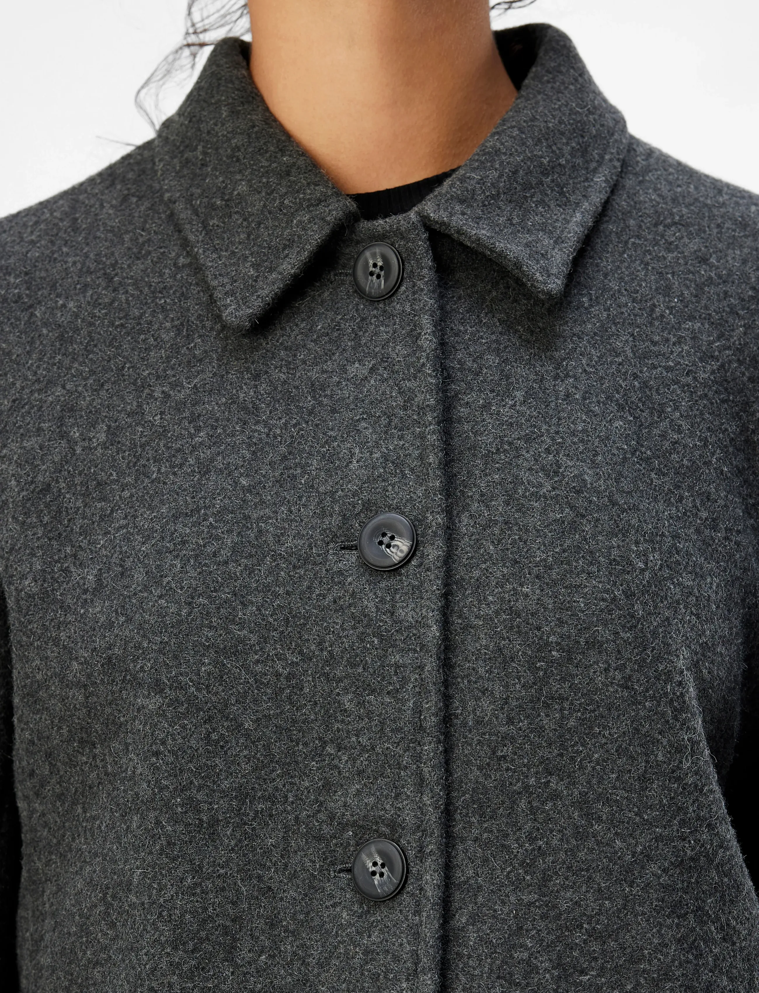 Object - OBJPISA LO SHORT JACKET DIV - winterjacken - dark grey melange - 4