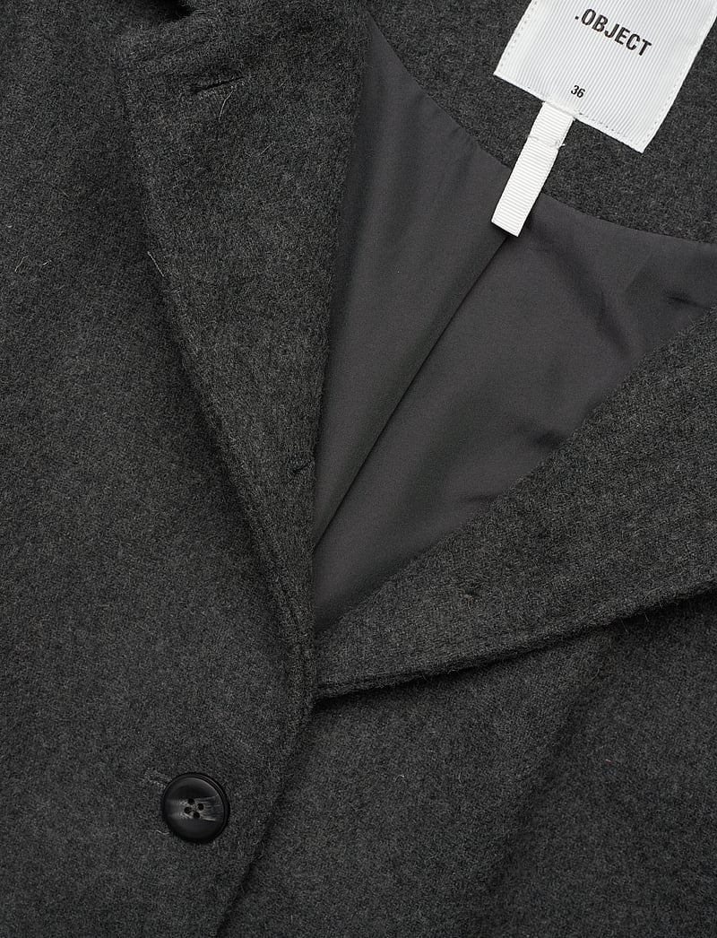 Object - OBJPISA LO SHORT JACKET DIV - ulljackor - dark grey melange - 2