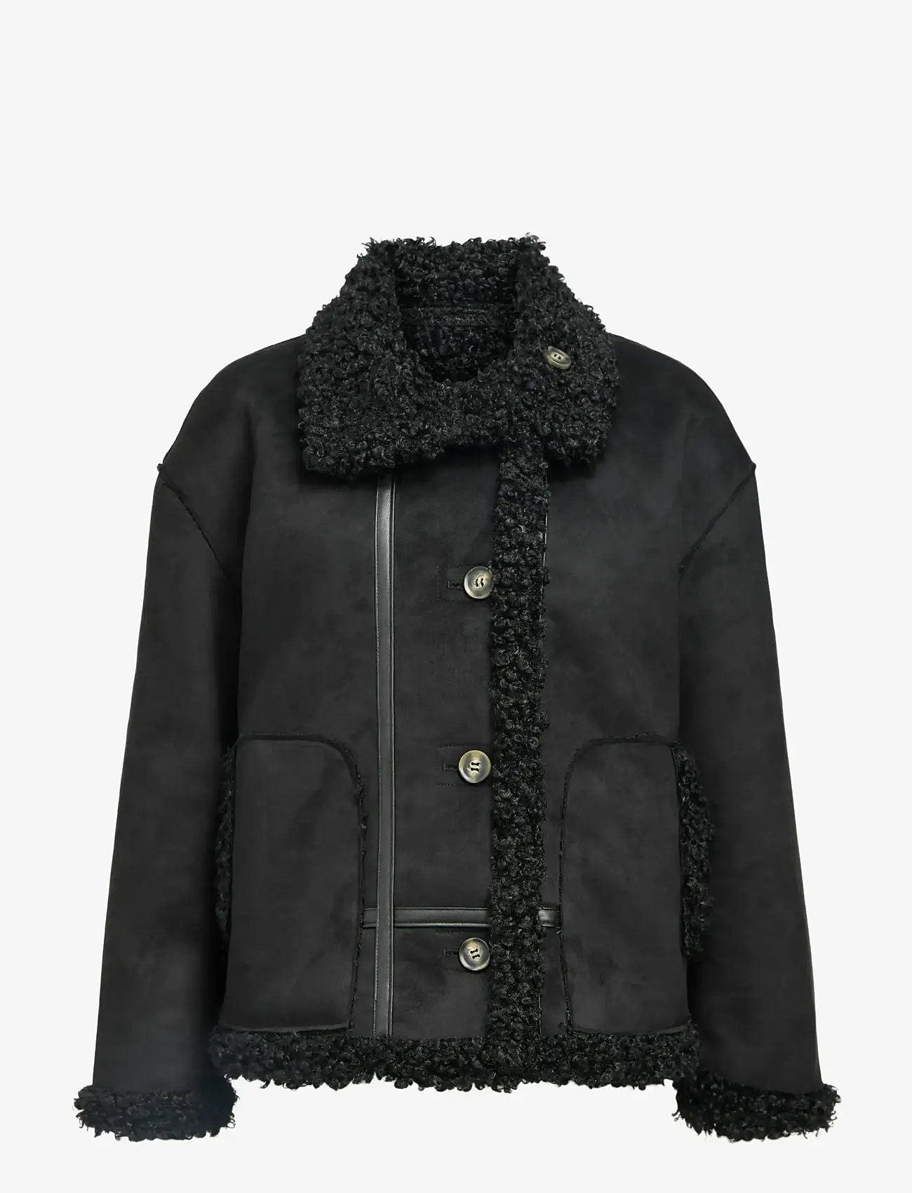 Object - OBJOAKLYN RE JACKET NOOS - lederjacken - black - 1