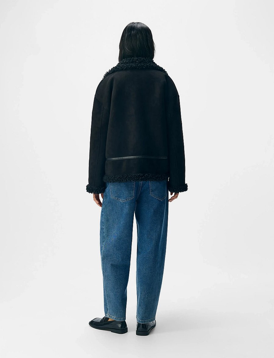 Object - OBJOAKLYN RE JACKET NOOS - læderjakker - black - 2