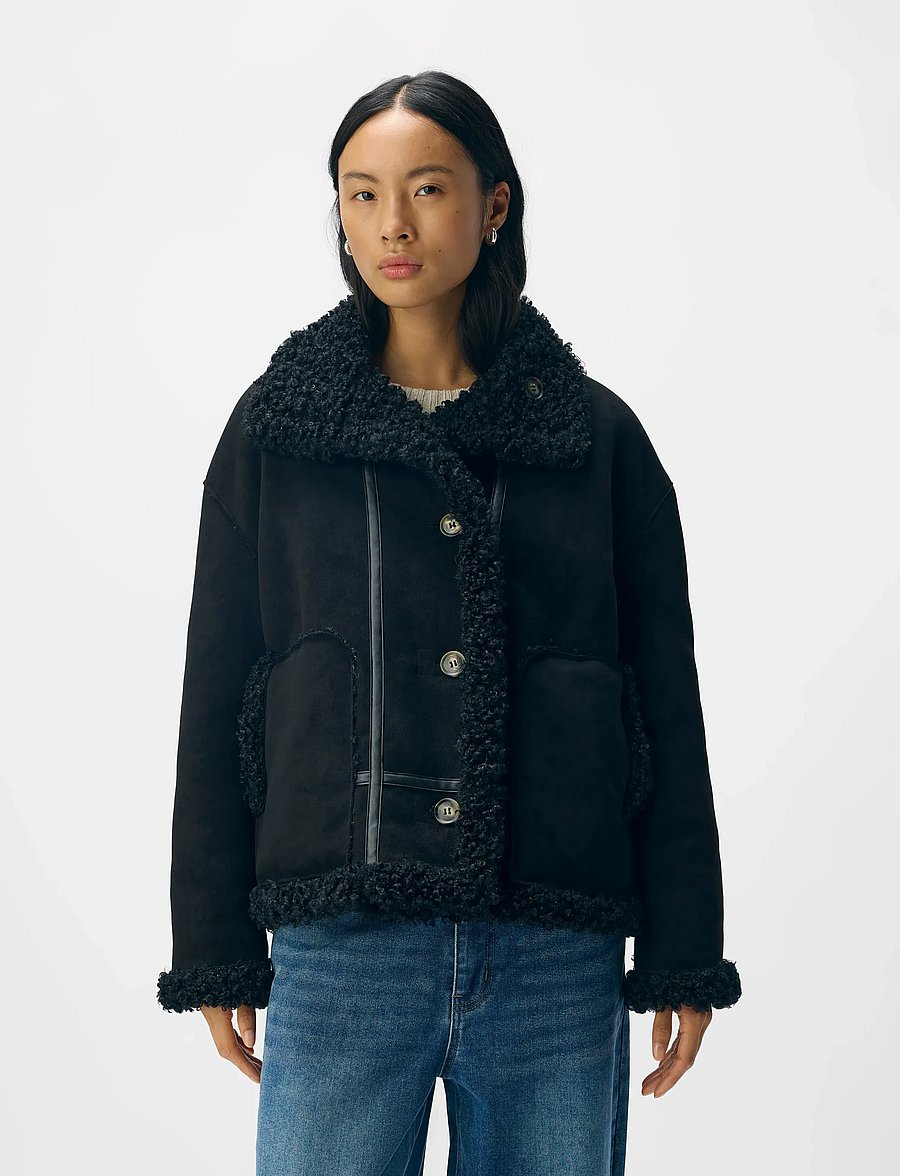 Object - OBJOAKLYN RE JACKET NOOS - frühlingsjacken - black - 4