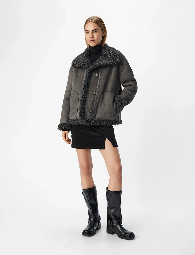 Object - OBJOAKLYN RE JACKET 135 - frühlingsjacken - dark grey melange - 4