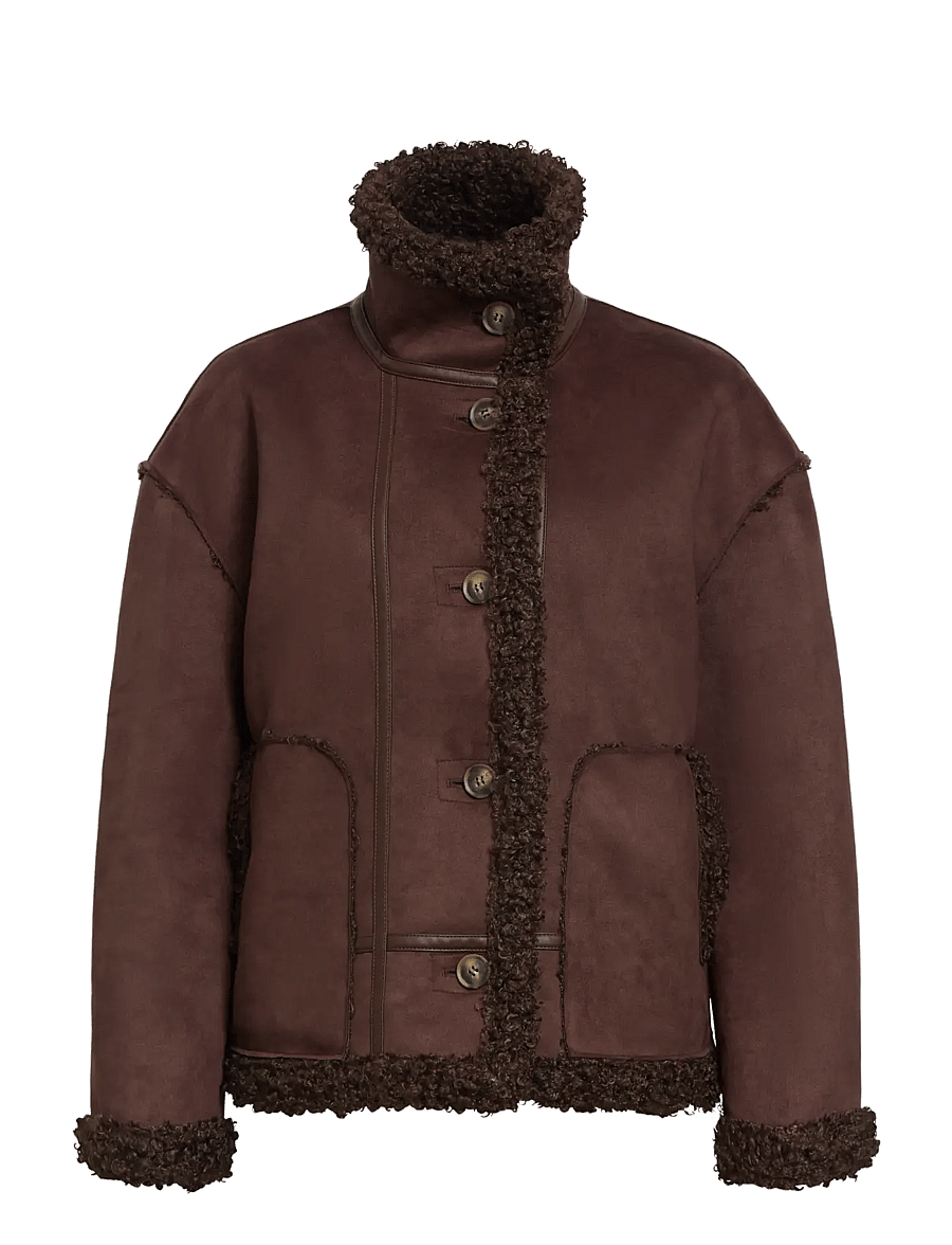 Object - OBJOAKLYN RE JACKET NOOS - lederjacken - seal brown - 1