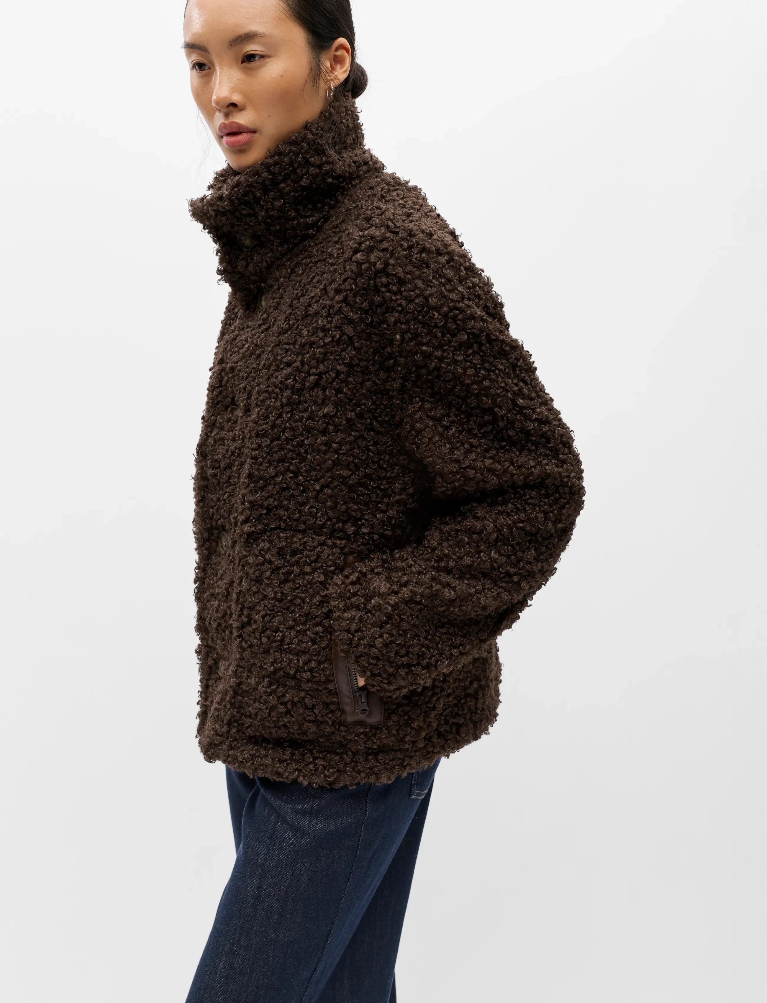 Object - OBJOAKLYN RE JACKET NOOS - lederjacken - seal brown - 5