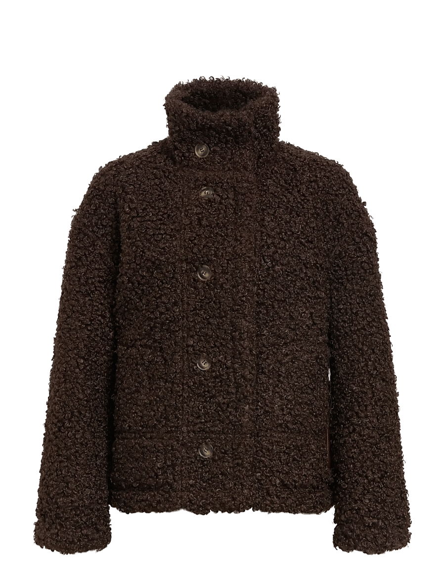 Object - OBJOAKLYN RE JACKET NOOS - lederjacken - seal brown - 2