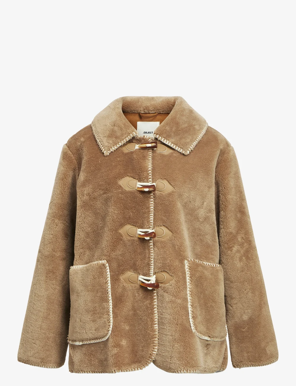 Object - OBJOPAL RE JACKET 135 - down jackets - tobacco brown - 0