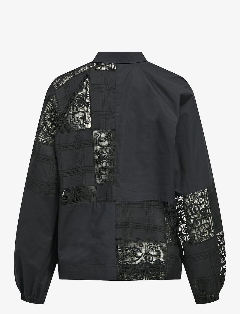 Object - OBJFALLON L/S RE SLEEVE SHIRT 135 - långärmade skjortor - black - 1