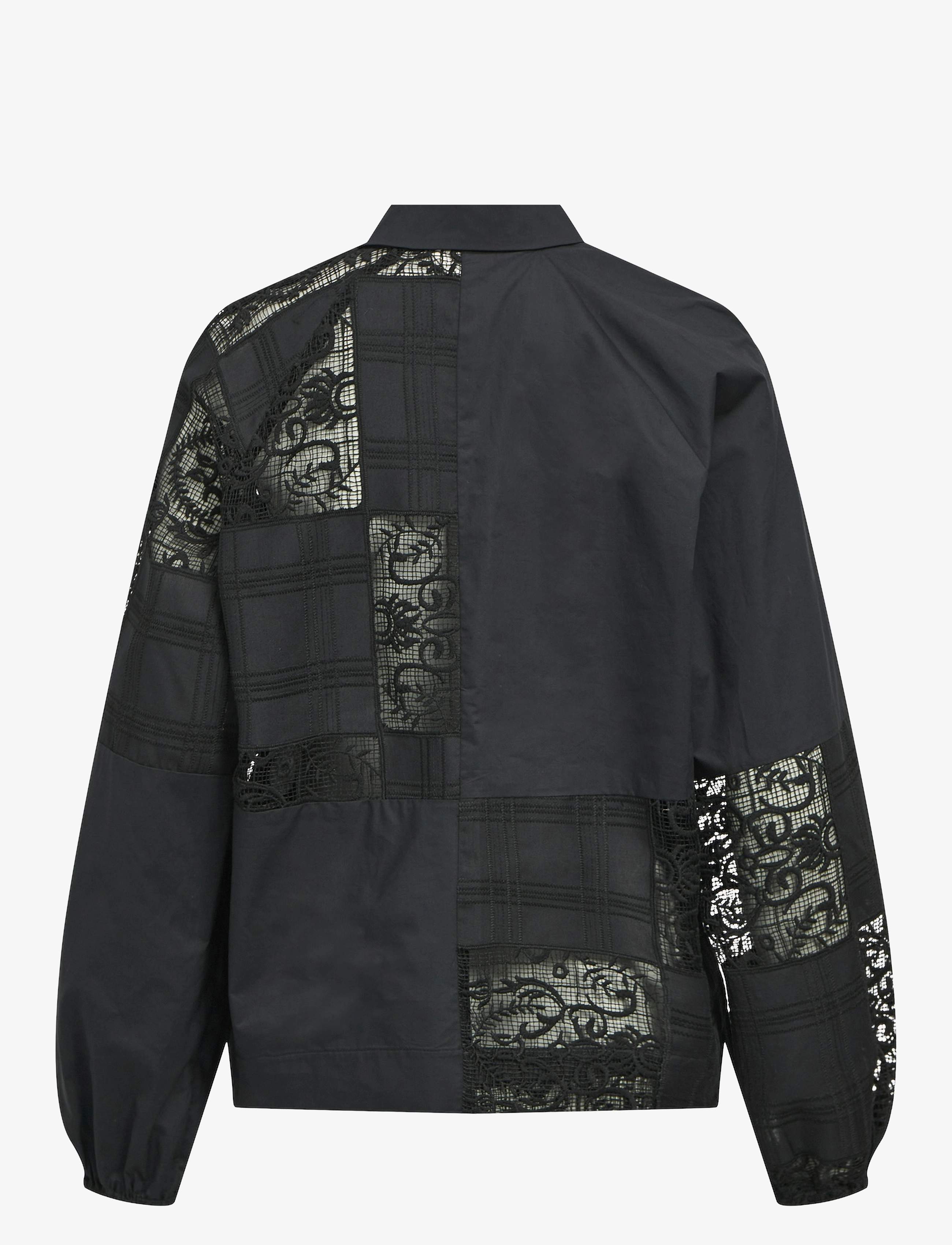 Object - OBJFALLON L/S RE SLEEVE SHIRT 135 - pikkade varrukatega särgid - black - 1