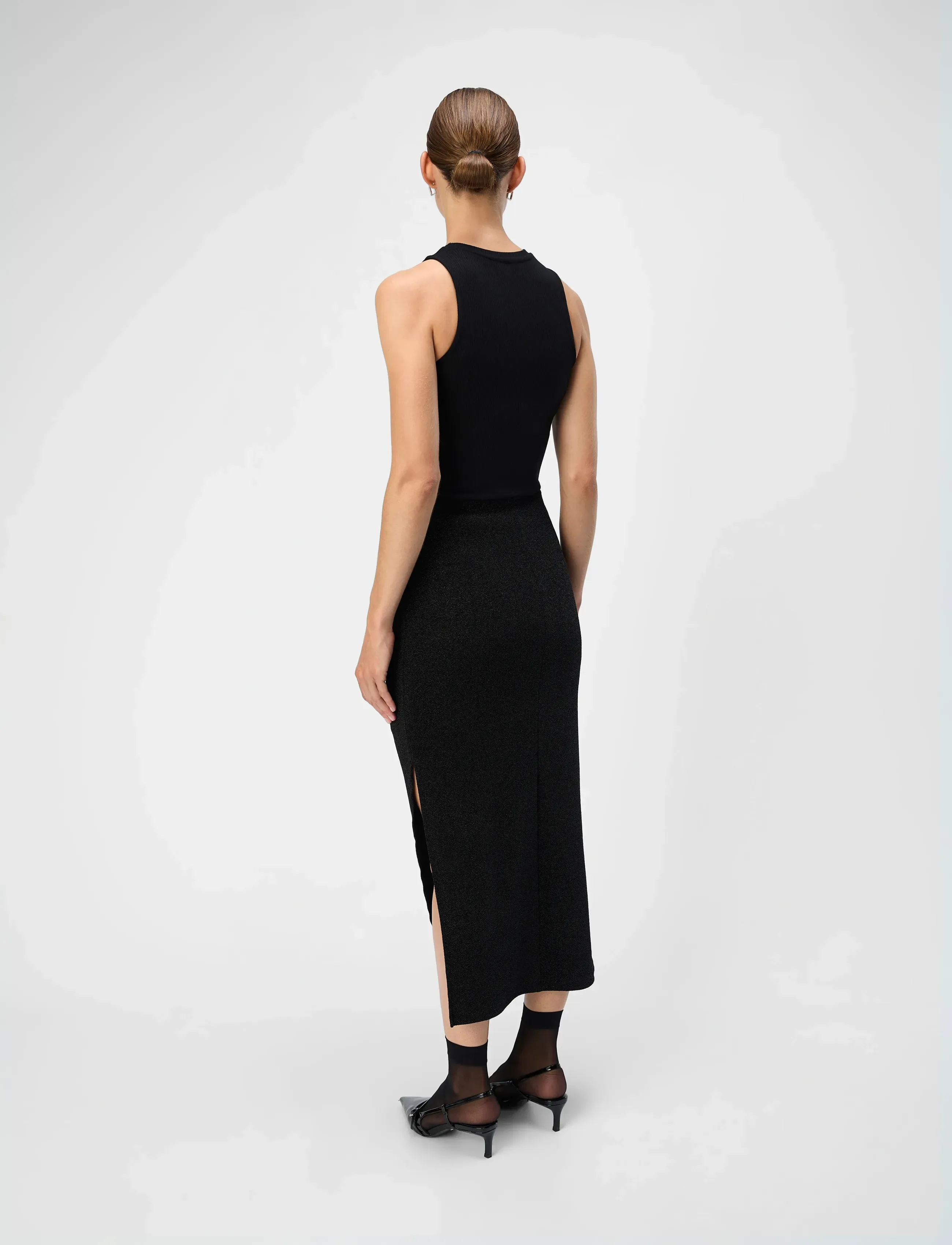 Object - OBJFILIPA SLM HW LONG SKIRT 135 - najniższe ceny - black - 2