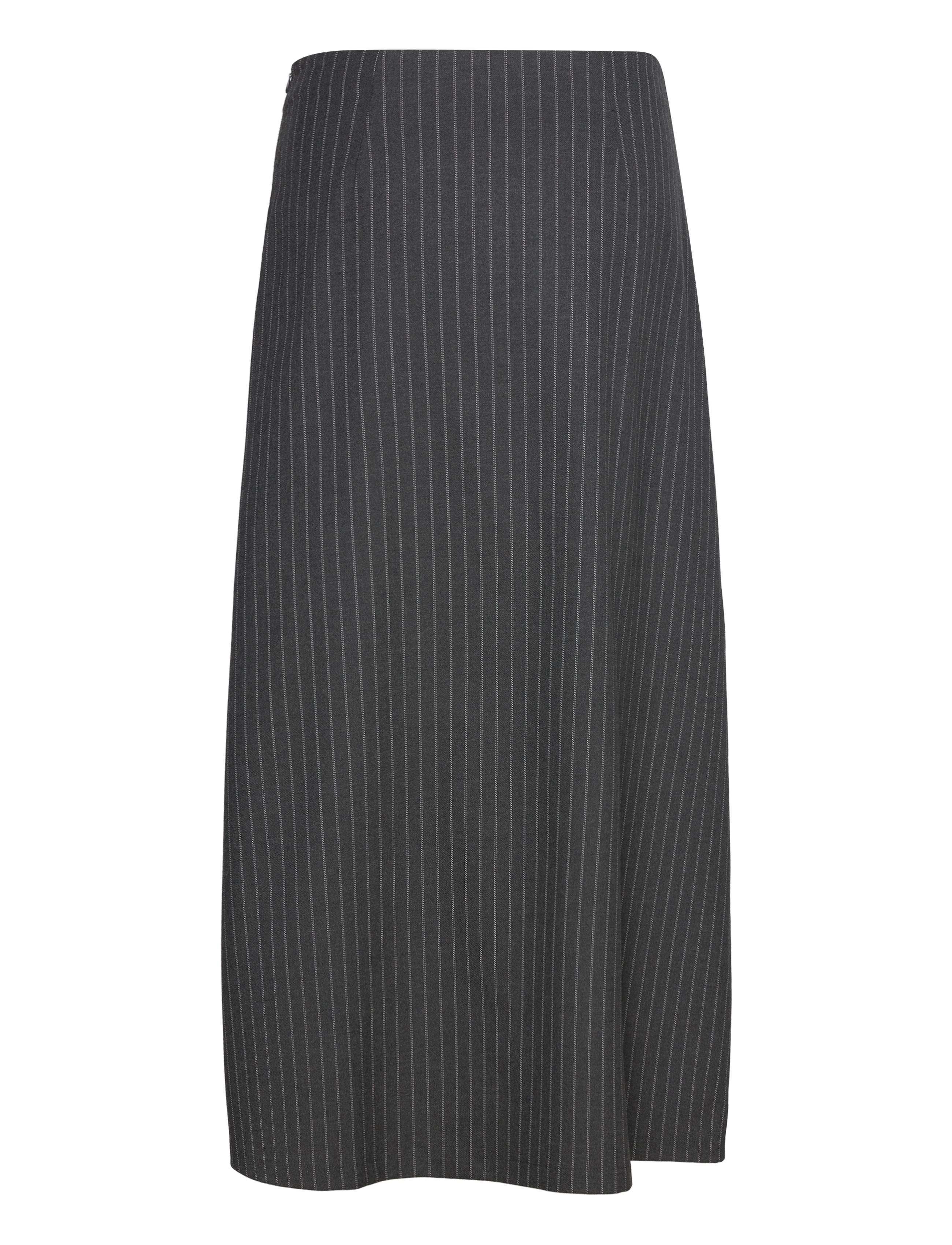 Object - OBJLISA MW LONG VOLUME SKIRT AOP DIV - maxi nederdele - dark grey melange - 2