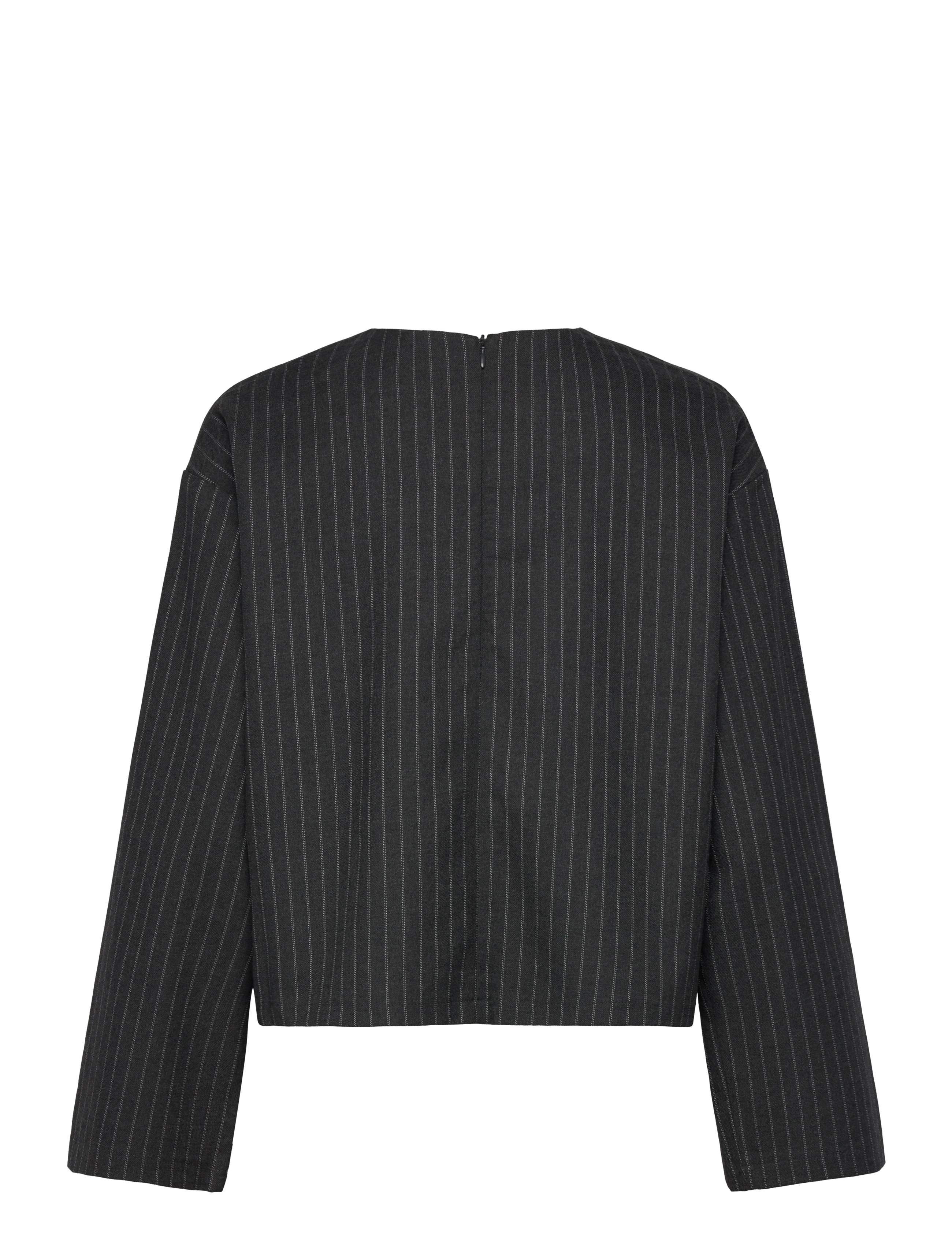 Object - OBJLISA LO L/S TOP AOP DIV - langärmlige tops - dark grey melange - 2