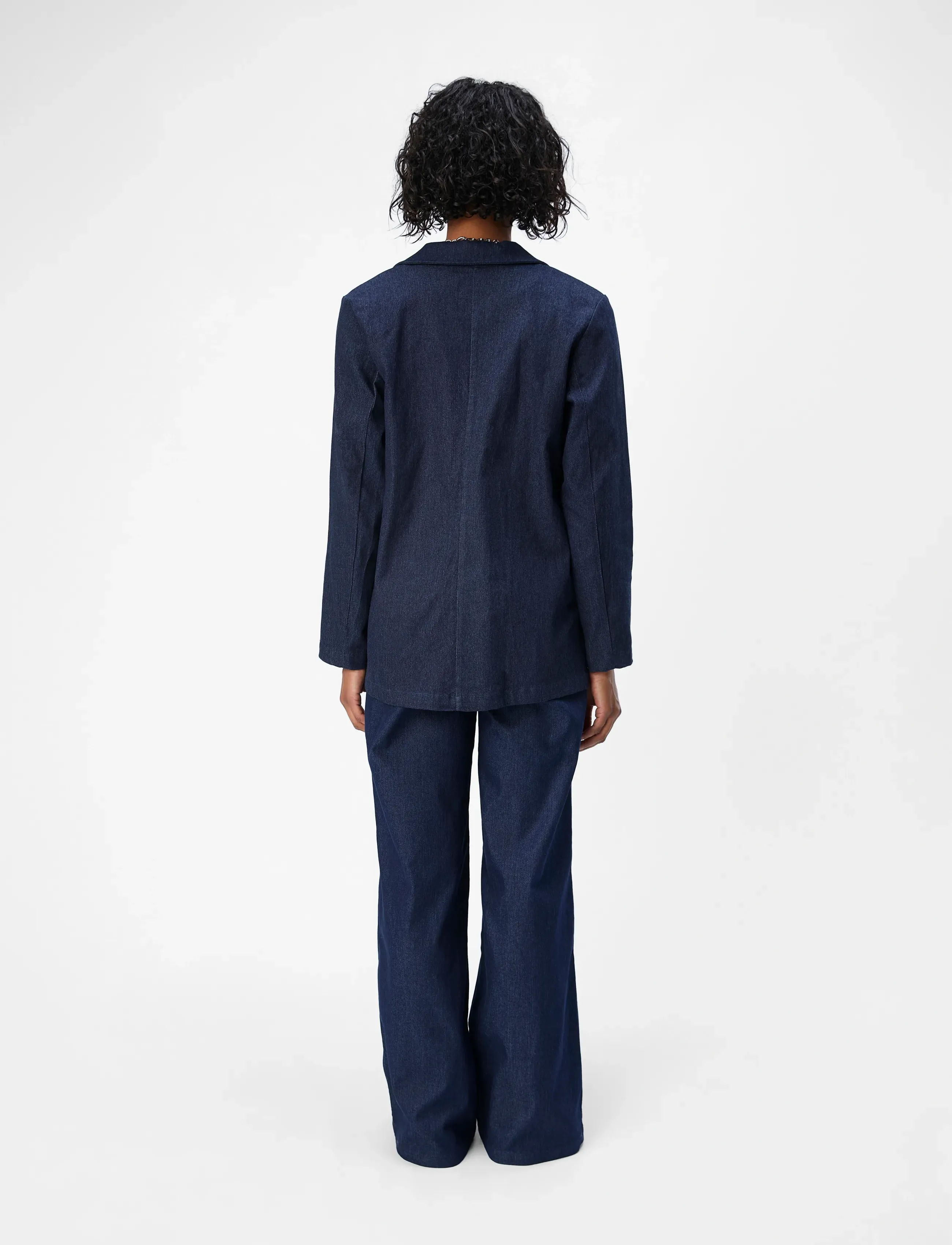 Object - OBJJUNE RE LS DENIM BLAZER E DIV - einreihige blazer - dark blue denim - 2