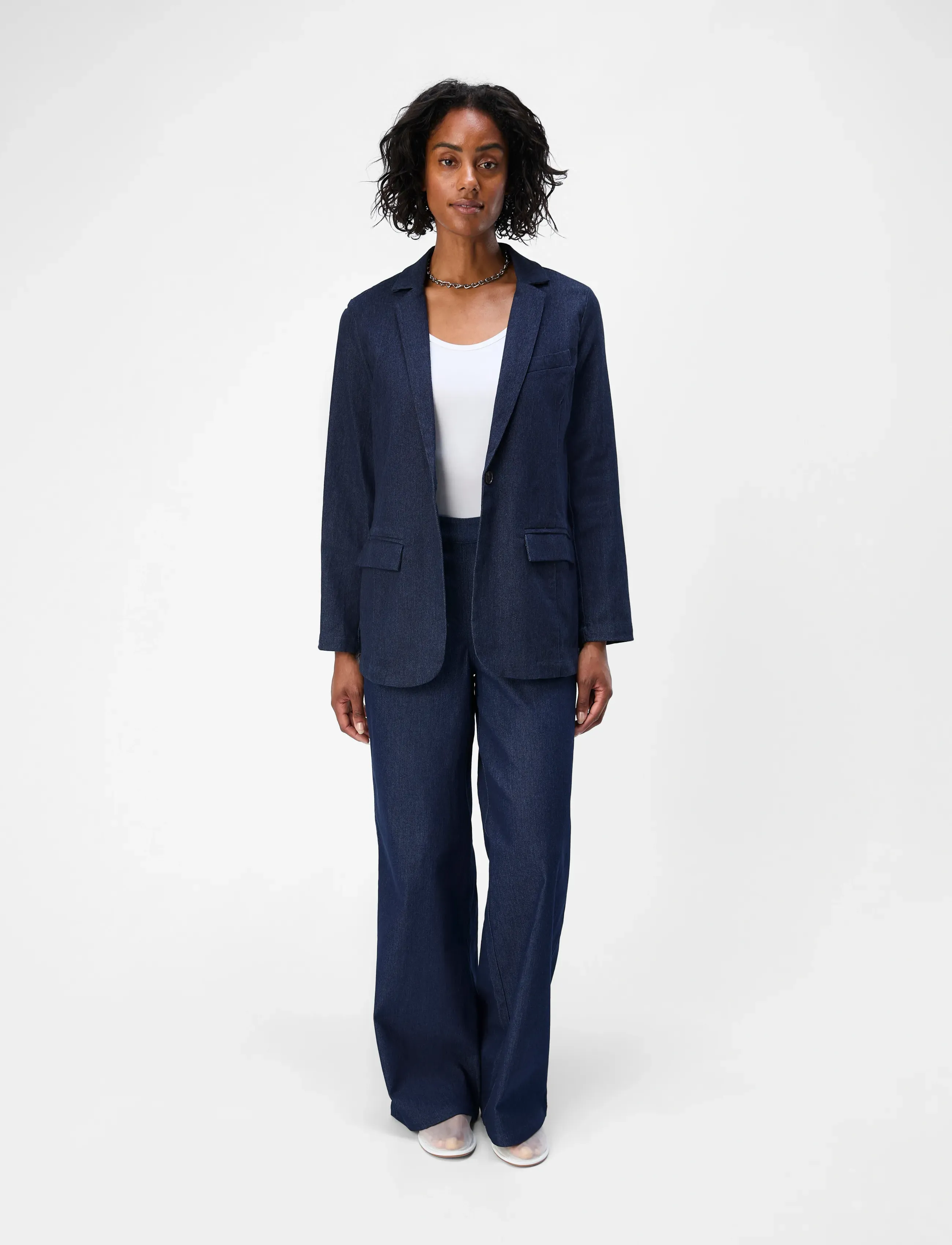 Object - OBJJUNE RE LS DENIM BLAZER E DIV - einreihige blazer - dark blue denim - 3