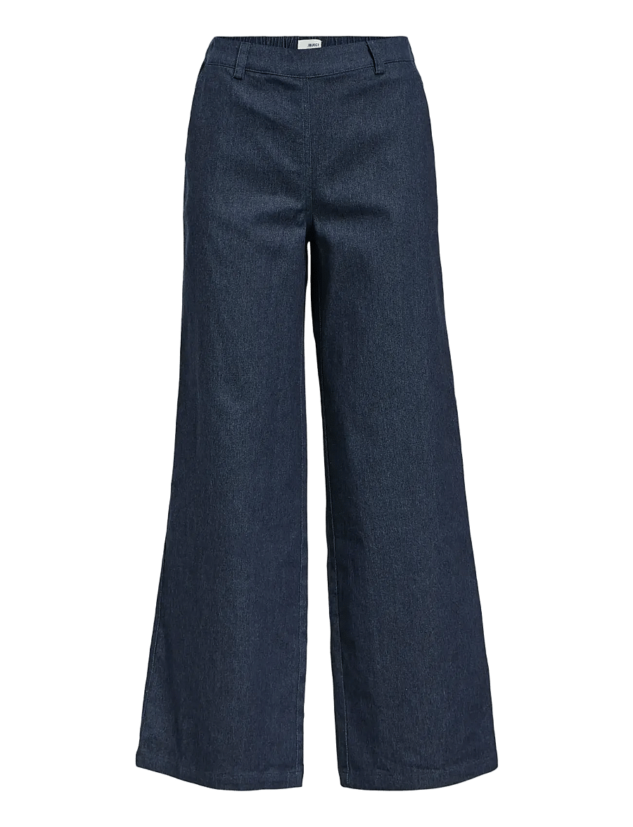 Object - OBJJUNE WIDE DENIM PANTS E DIV - hosen mit weitem bein - dark blue denim - 1