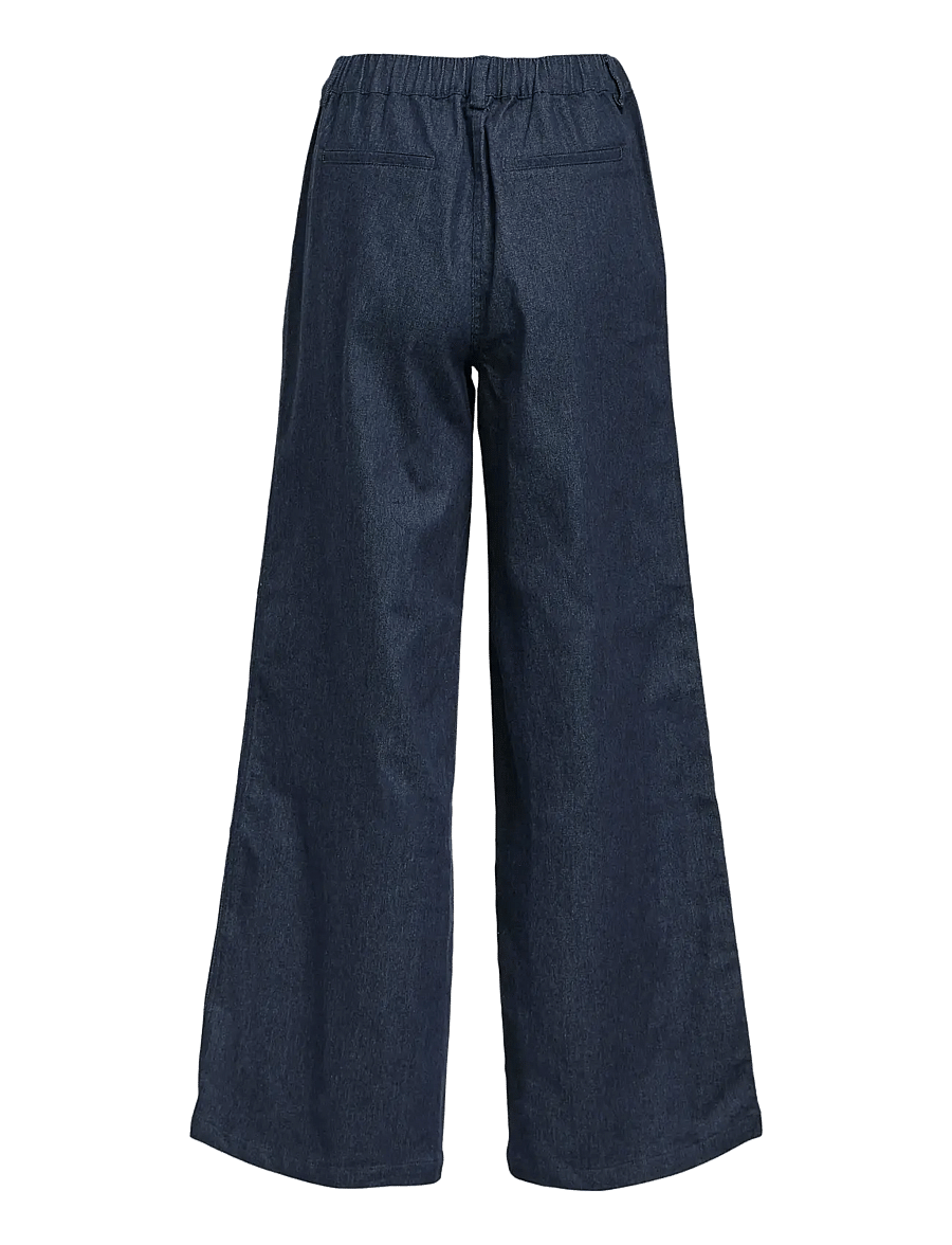 Object - OBJJUNE WIDE DENIM PANTS E DIV - hosen mit weitem bein - dark blue denim - 2