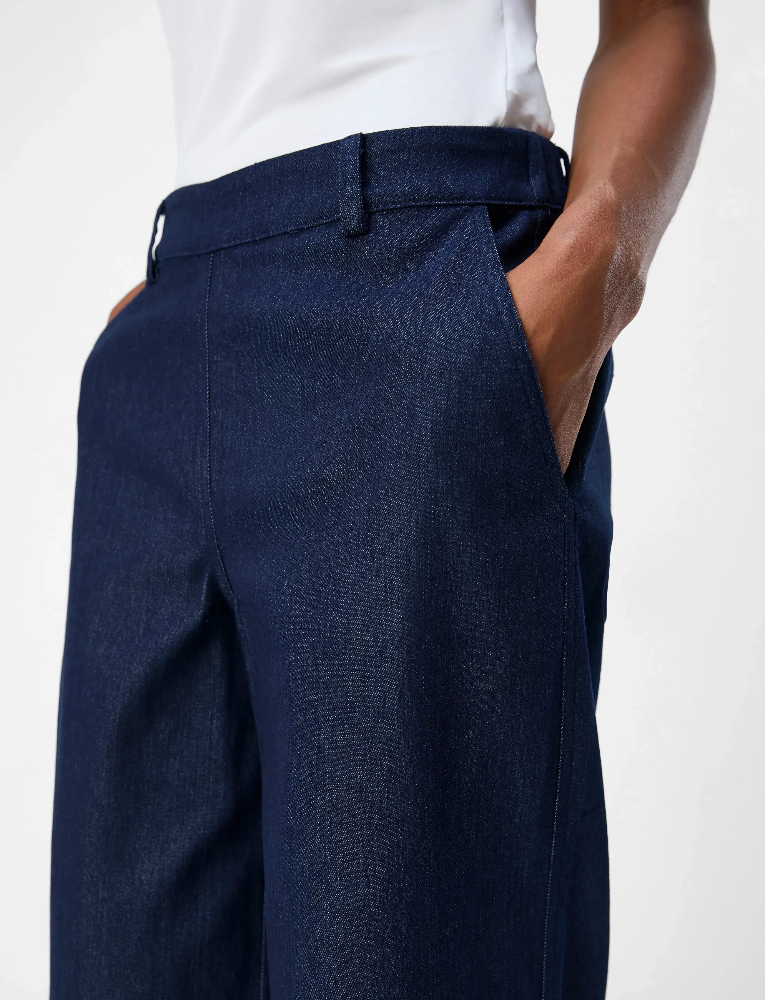 Object - OBJJUNE WIDE DENIM PANTS E DIV - hosen mit weitem bein - dark blue denim - 5