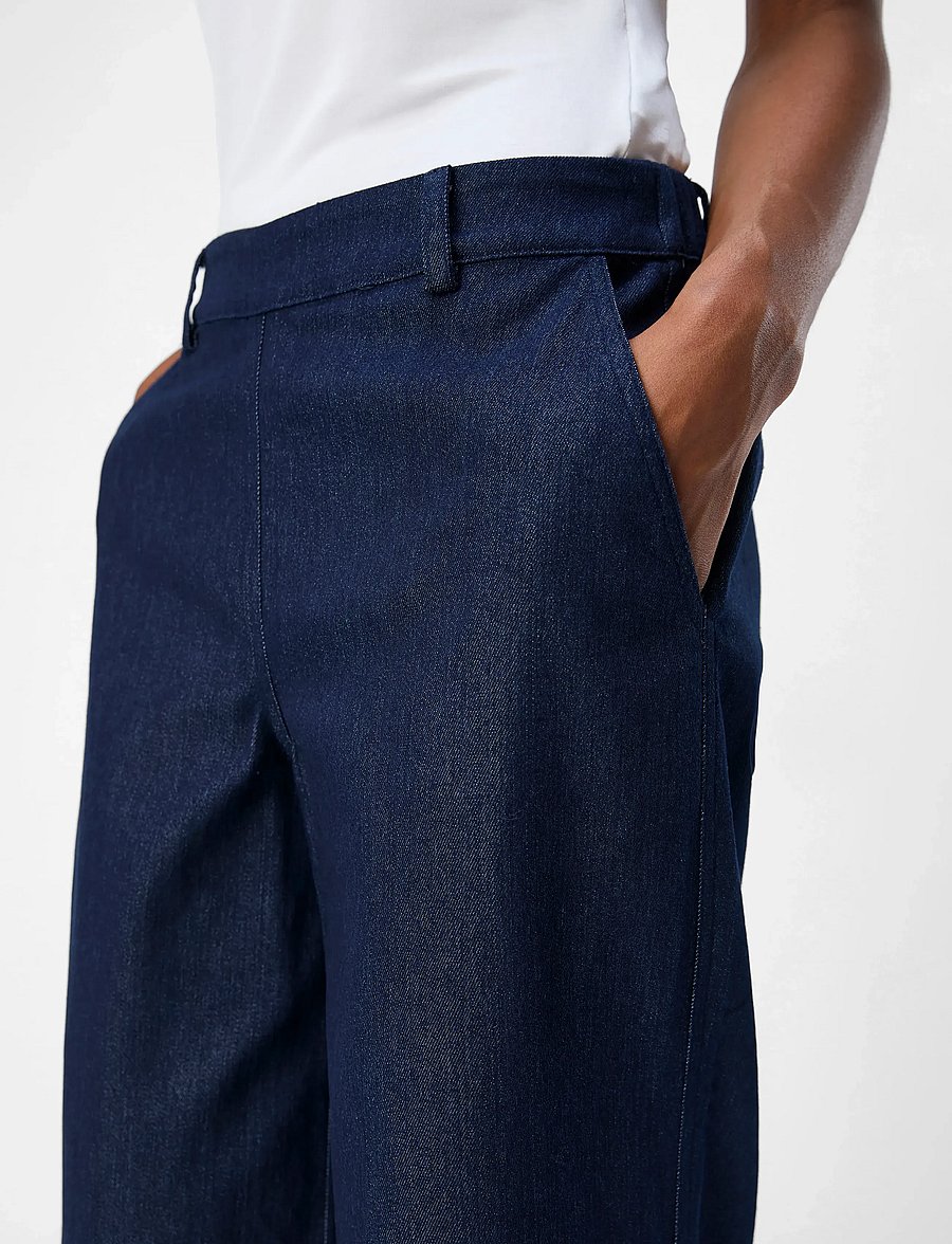 Object - OBJJUNE WIDE DENIM PANTS E DIV - hosen mit weitem bein - dark blue denim - 5