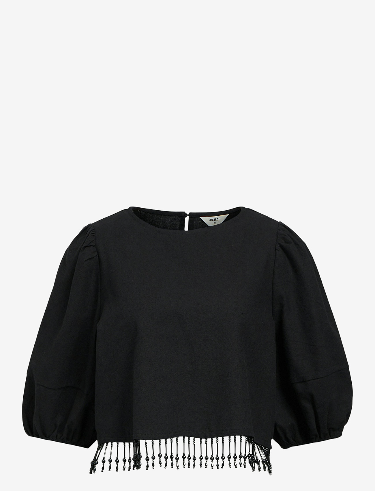 Object - OBJFREJA 2/4 CROPPED TOP 136 - trumpos palaidinukės - black - 0