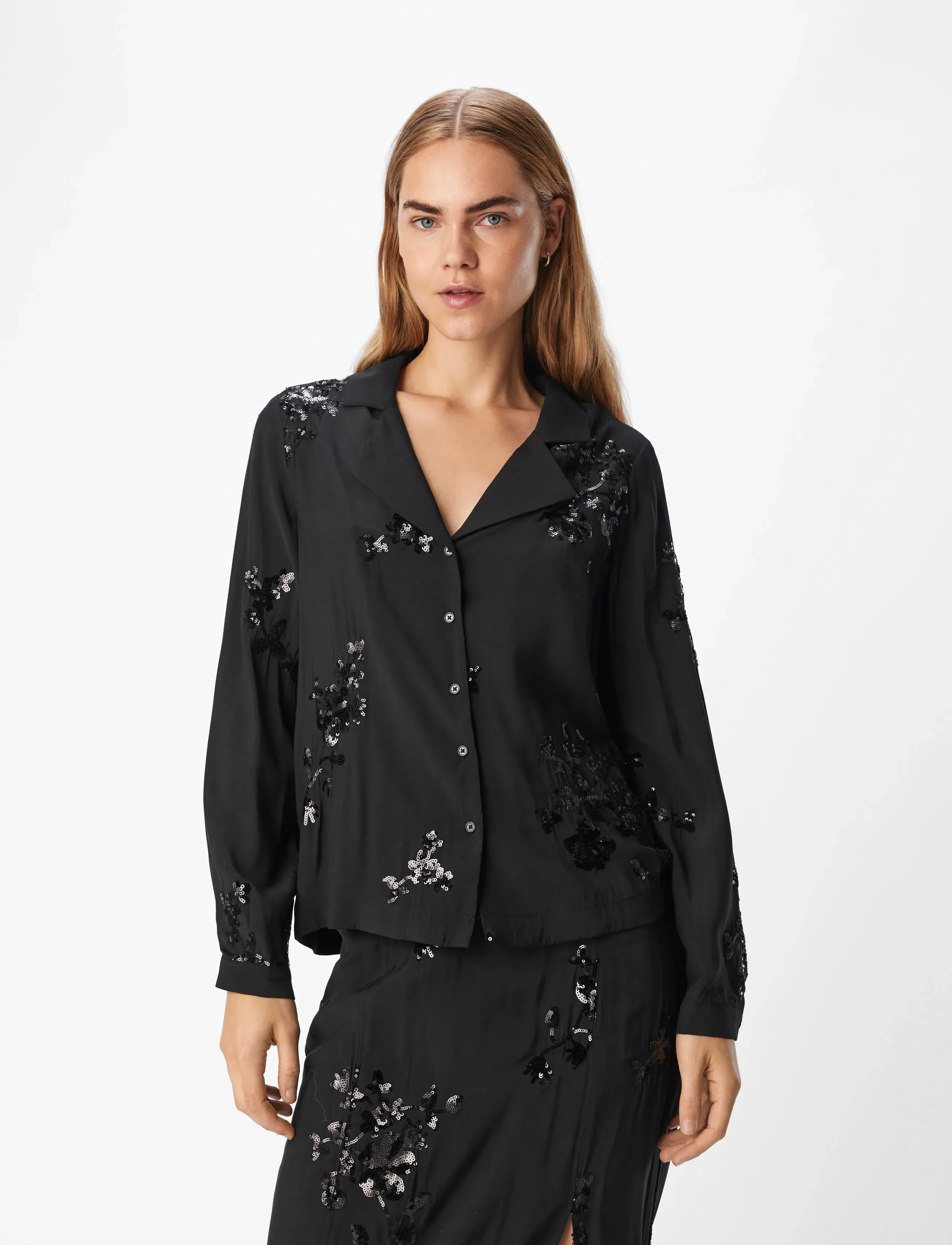 Object - OBJSIMONE RE L/S SHIRT 136 - pikkade varrukatega särgid - black - 4