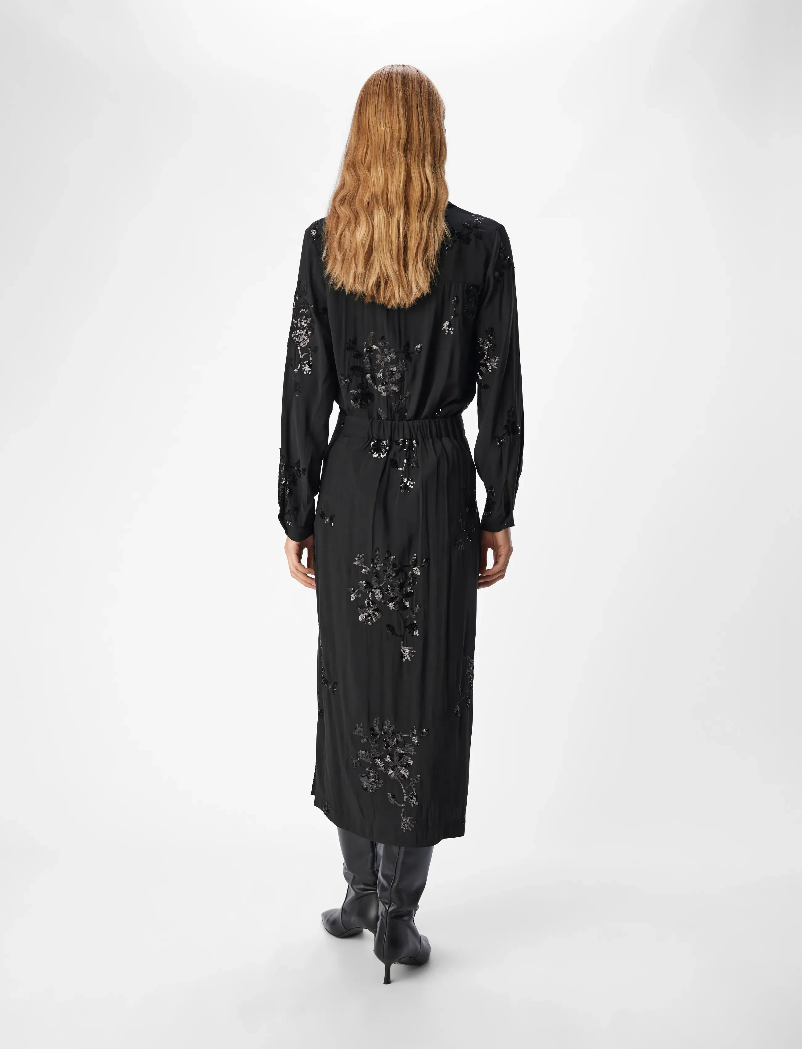 Object - OBJSIMONE RE HW SKIRT 136 - spódnice do kolan i midi - black - 3