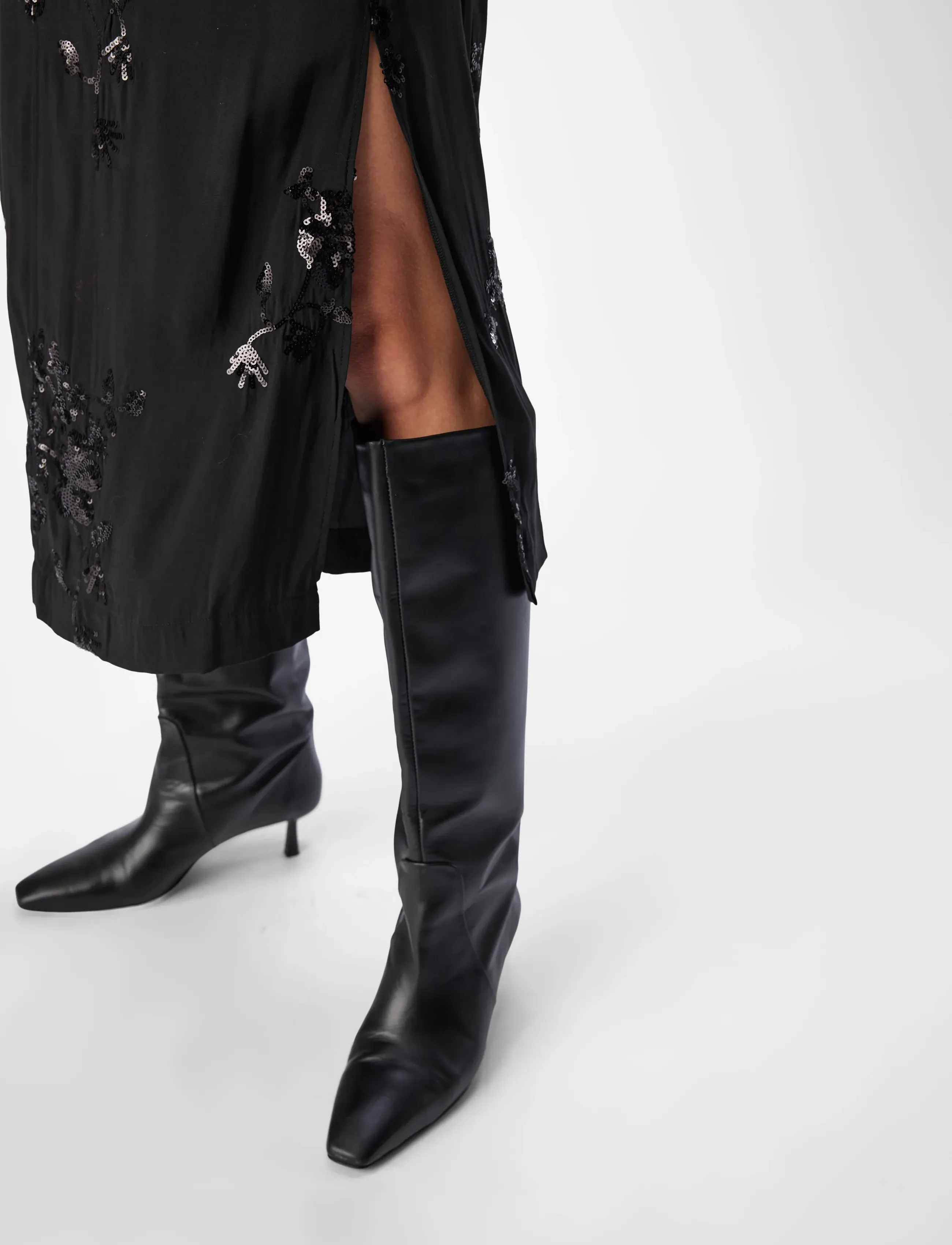 Object - OBJSIMONE RE HW SKIRT 136 - spódnice do kolan i midi - black - 5