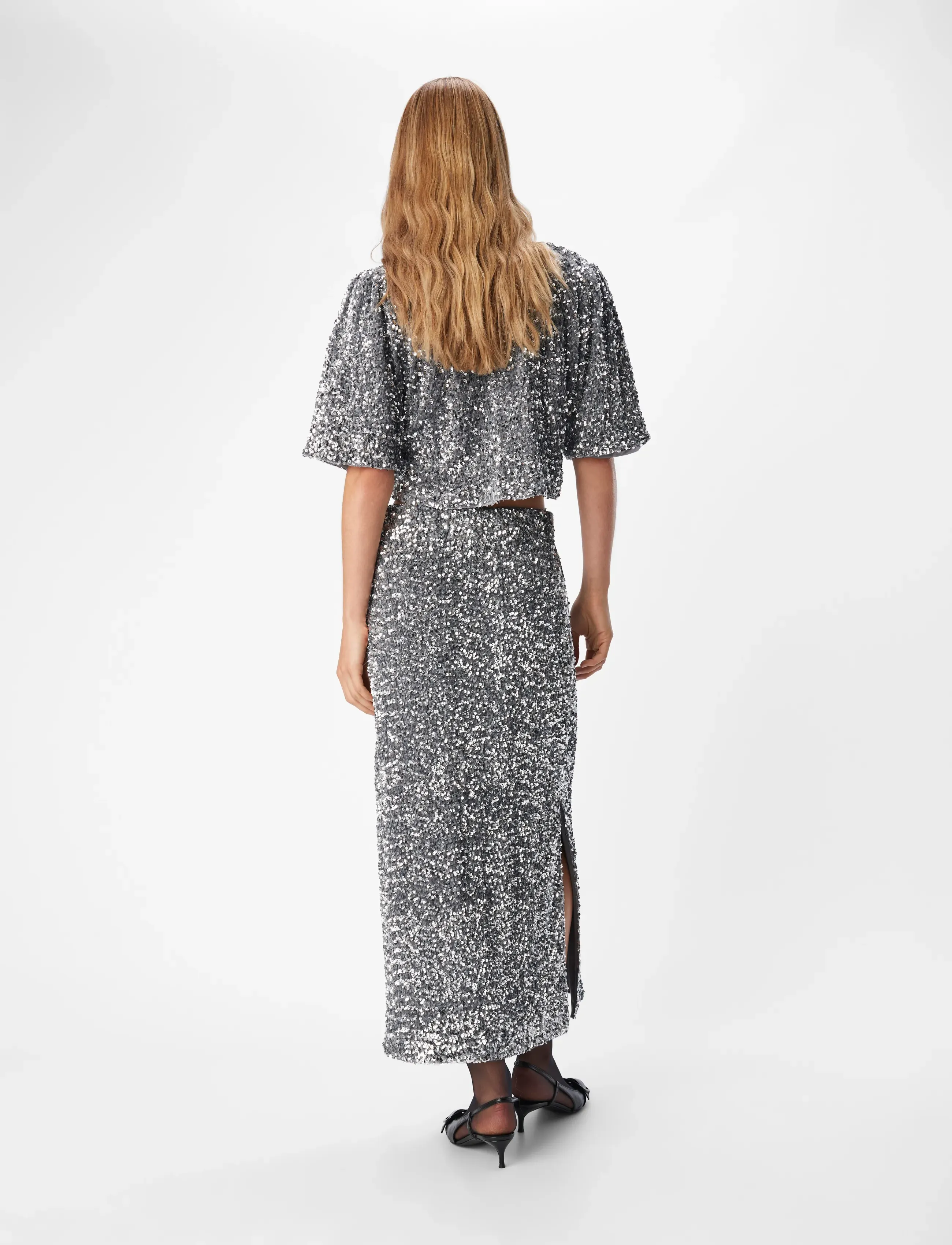 Object - OBJKINNE HW LONG SKIRT 136 - midi skirts - asphalt - 3