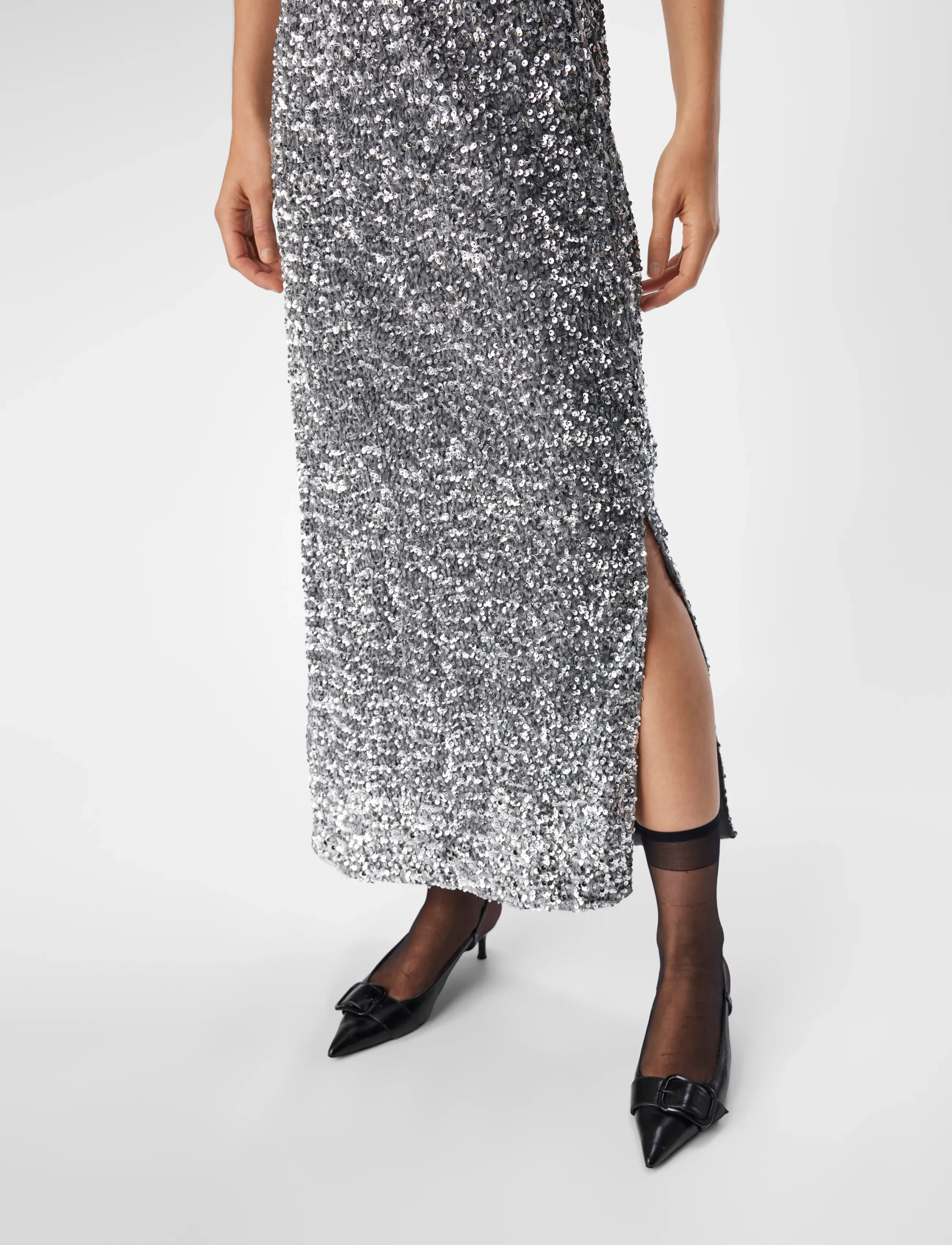Object - OBJKINNE HW LONG SKIRT 136 - midi skirts - asphalt - 4