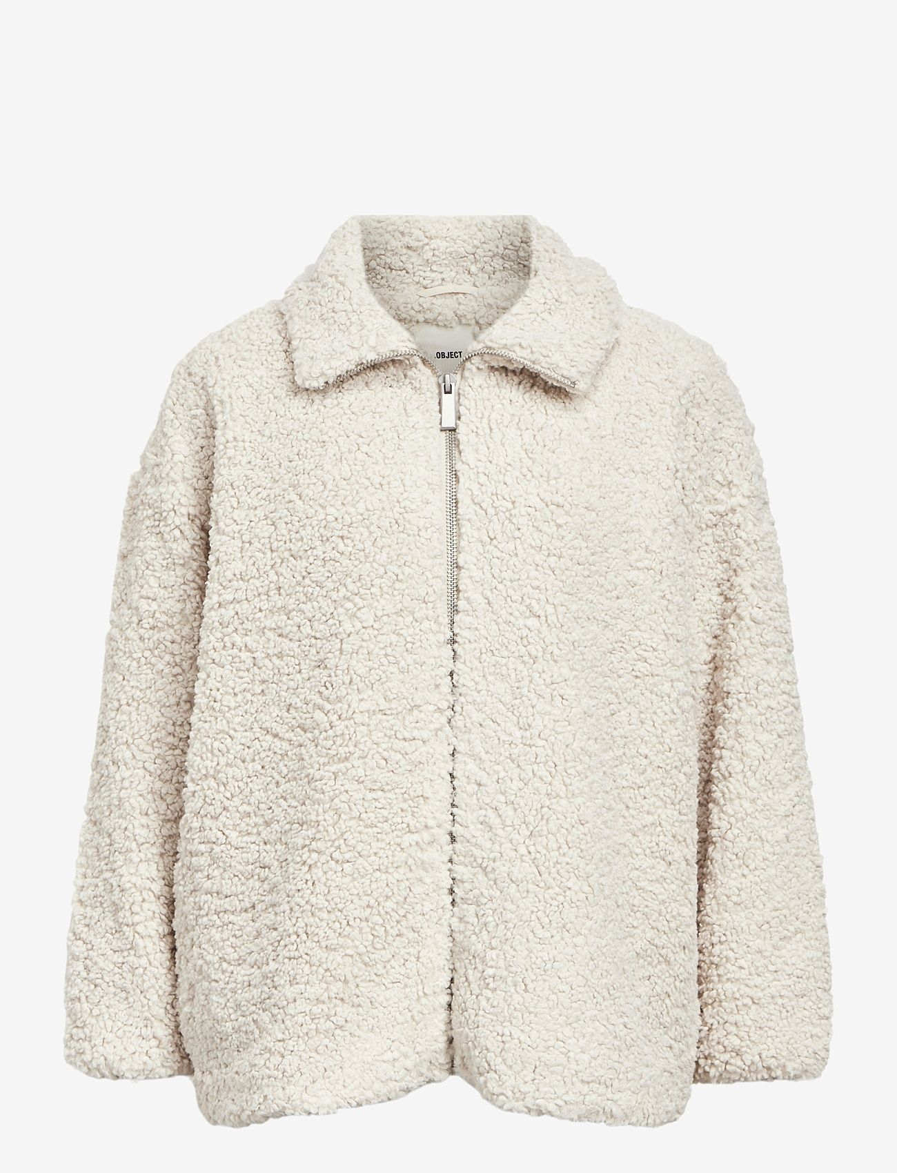 Object - OBJPENNY LO TEDDY JACKET 134 - teddyjackor - white sand - 1