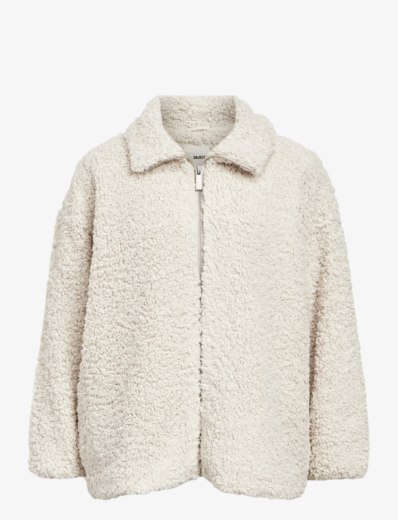 Object OBJPENNY LO TEDDY JACKET 134 - Fuskpäls - WHITE SAND / cream