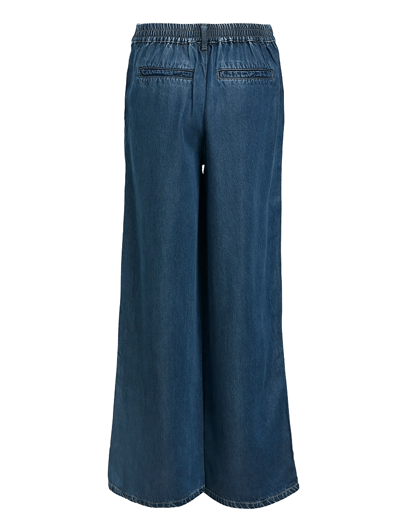 Object - OBJFRAME LISA WIDE MW PANT NOOS - hosen mit weitem bein - dark blue denim - 2