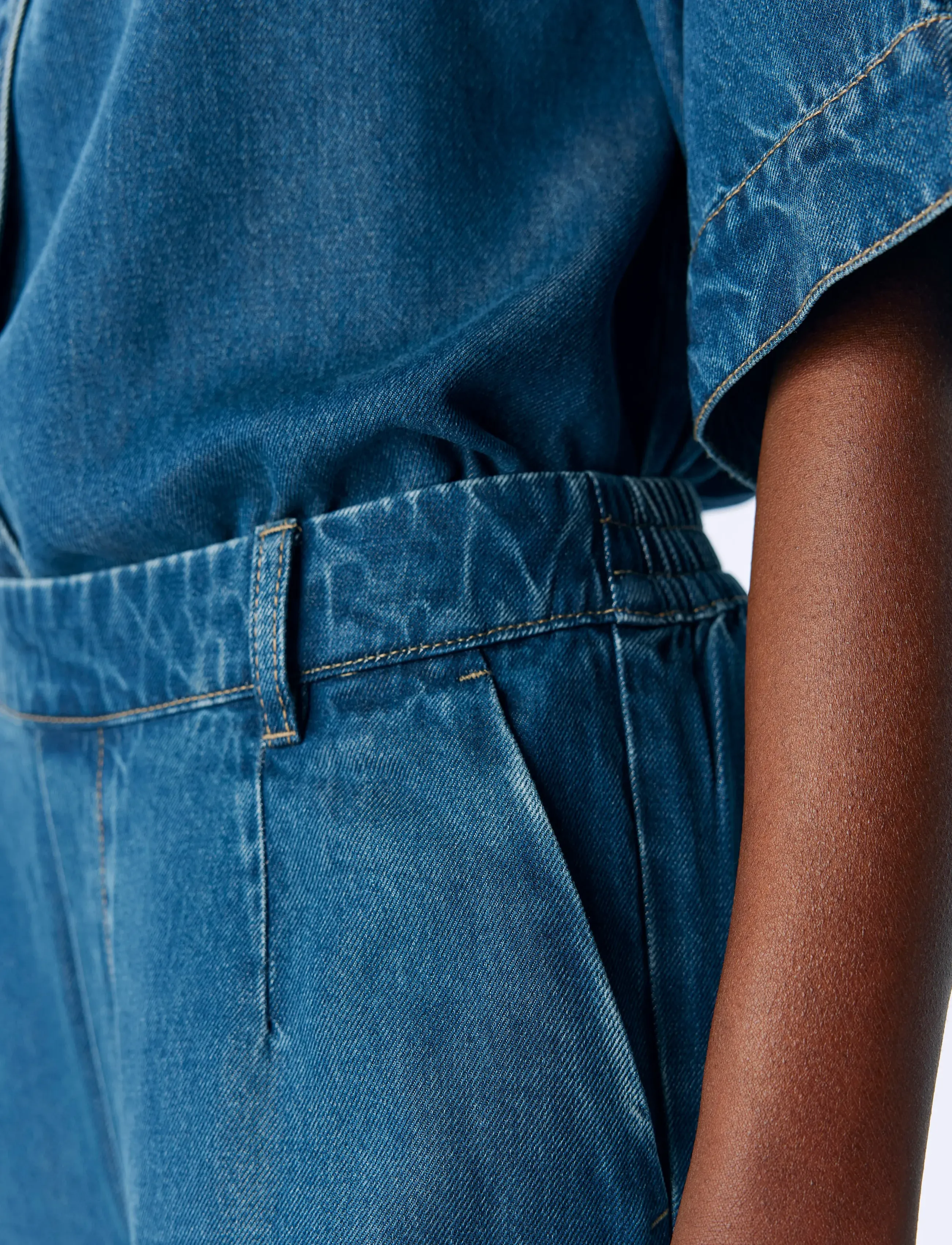 Object - OBJFRAME LISA WIDE MW PANT NOOS - laia säärega teksad - dark blue denim - 4