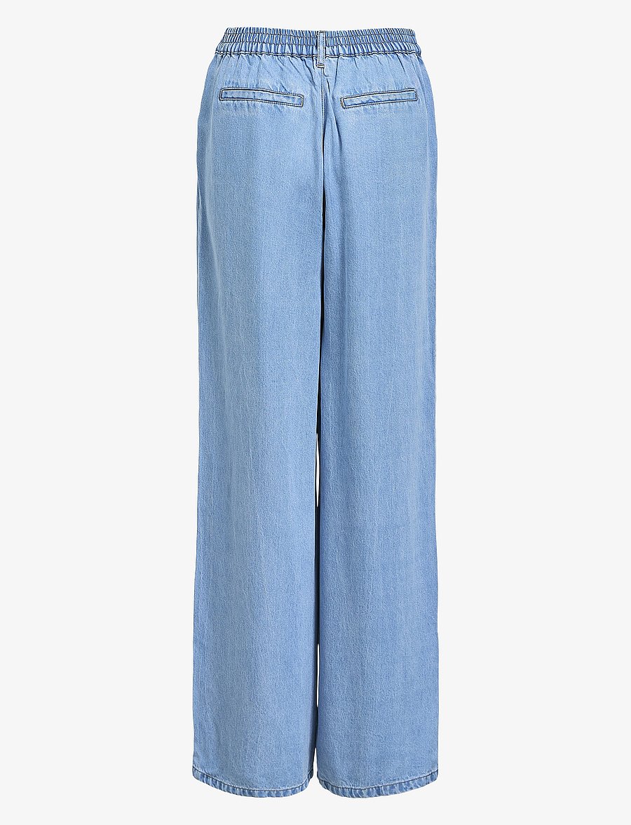 Object - OBJFRAME LISA WIDE MW PANT NOOS - hosen mit weitem bein - light blue denim - 2